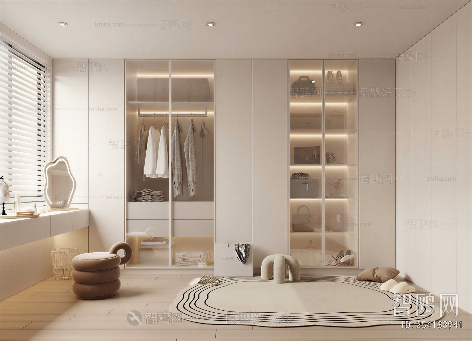 Modern Clothes Storage Area