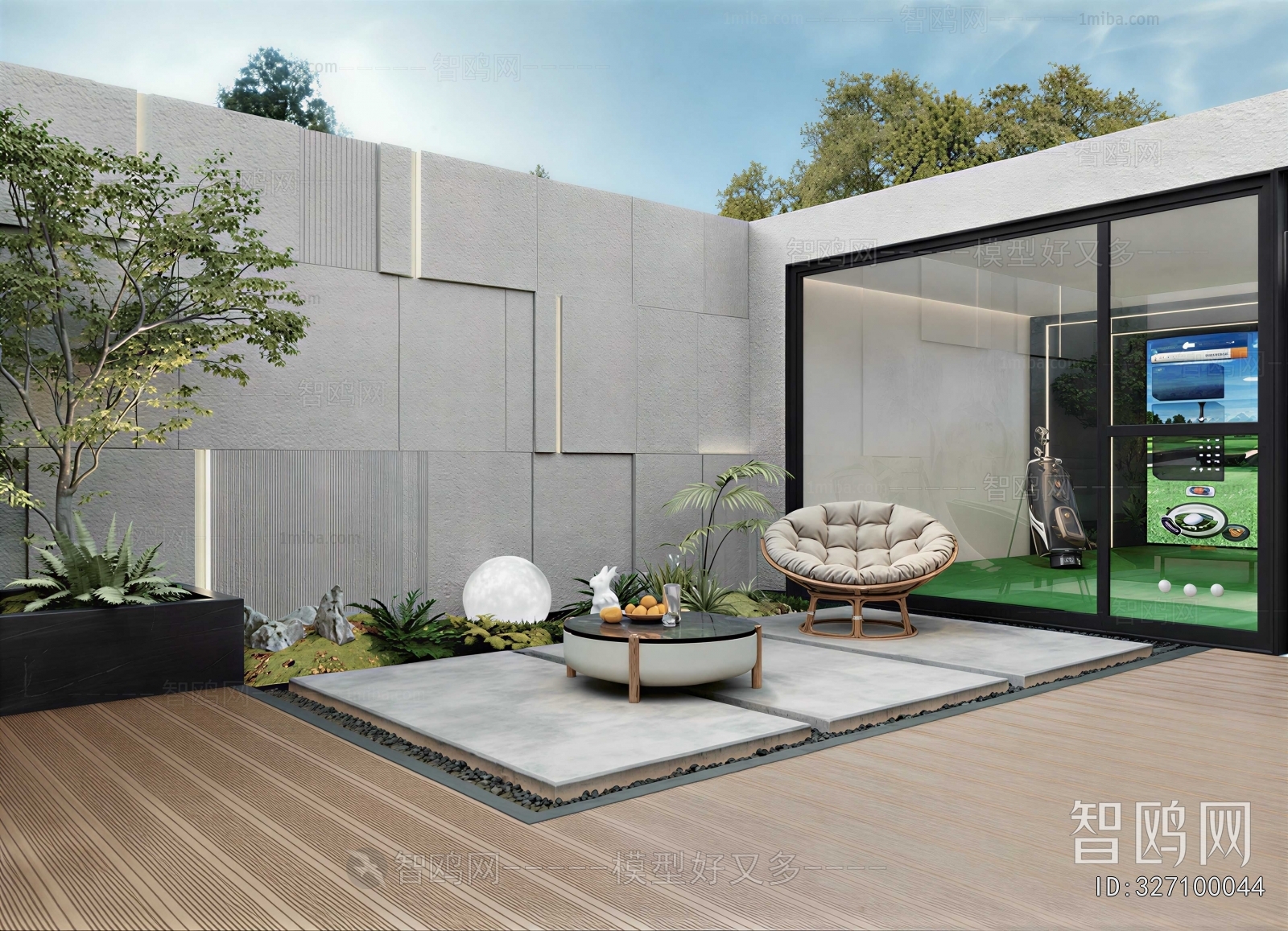 Modern Courtyard/landscape