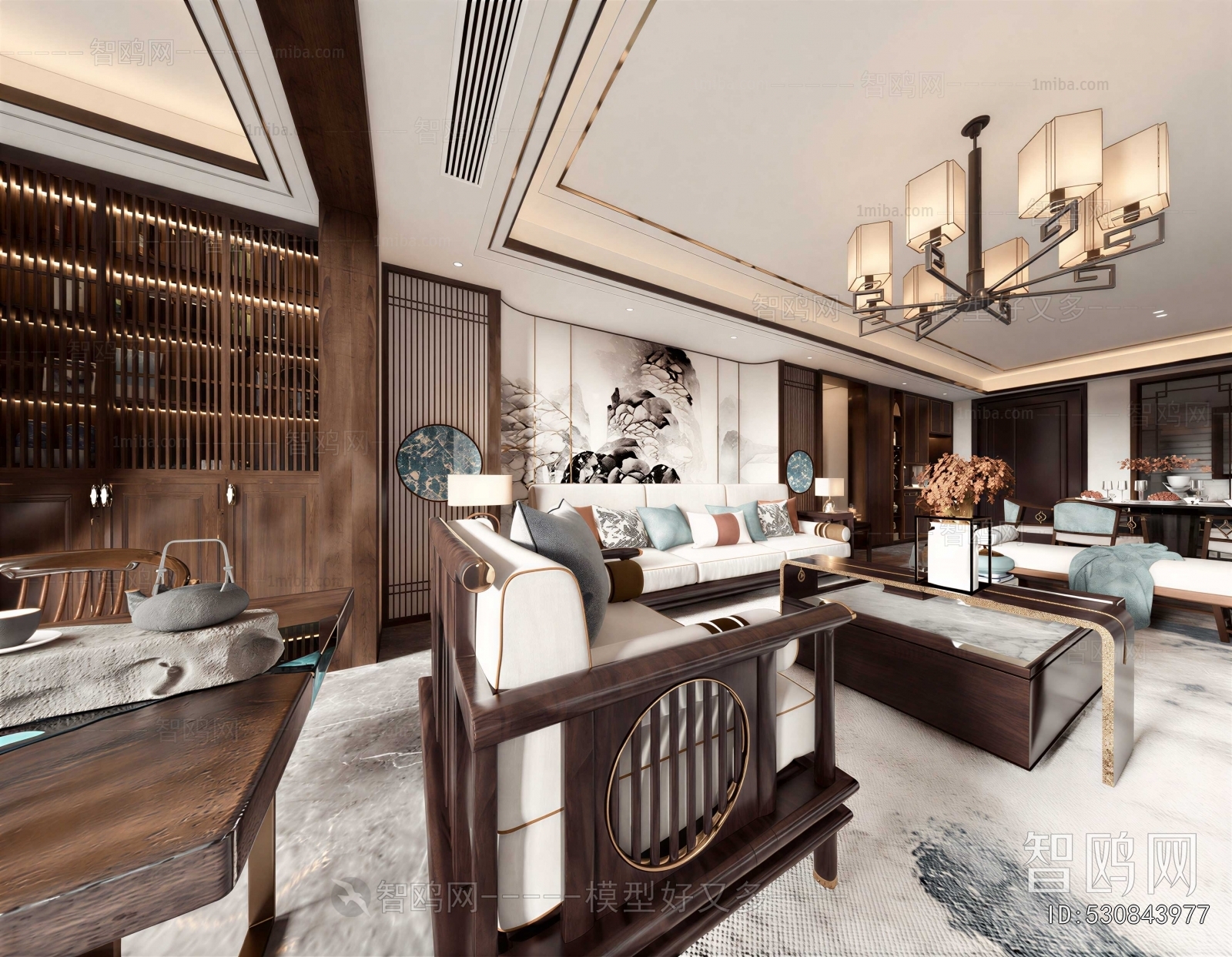 New Chinese Style A Living Room