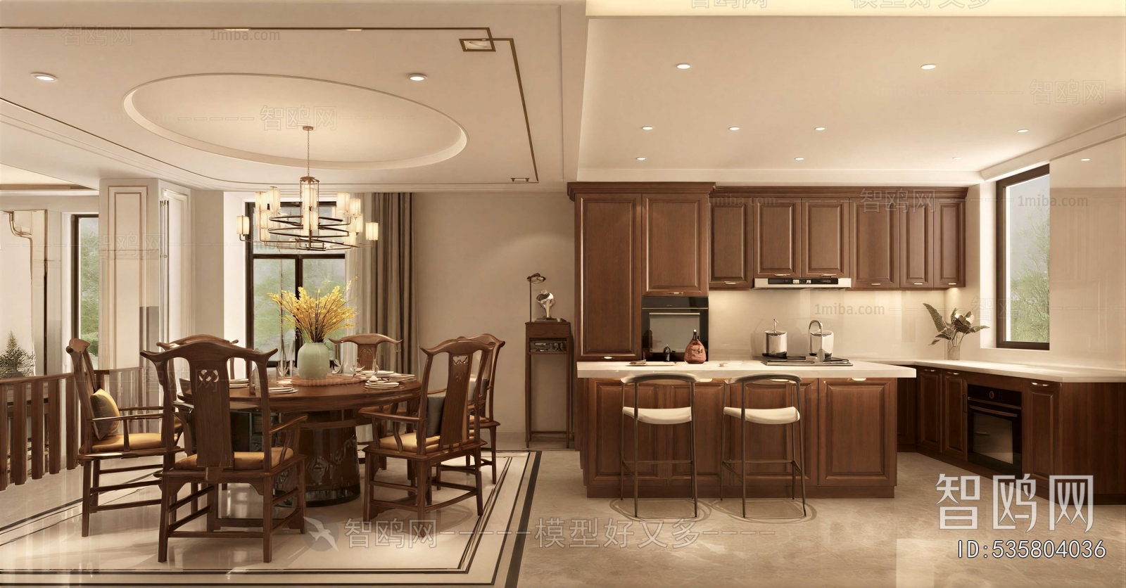New Chinese Style Open Kitchen