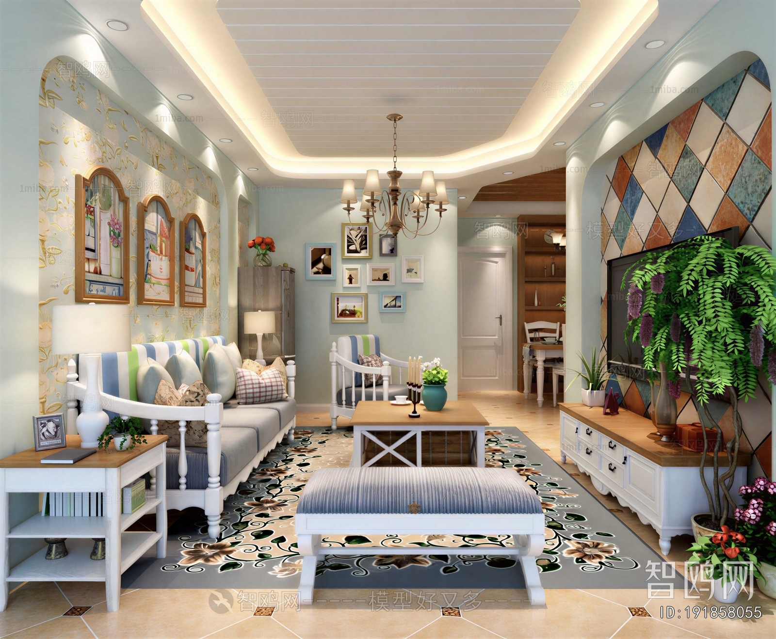 Mediterranean Style A Living Room