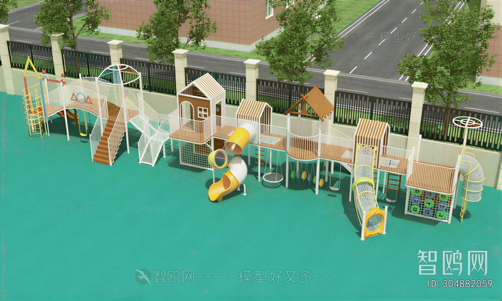 Modern Outdoor Space In Kindergarten