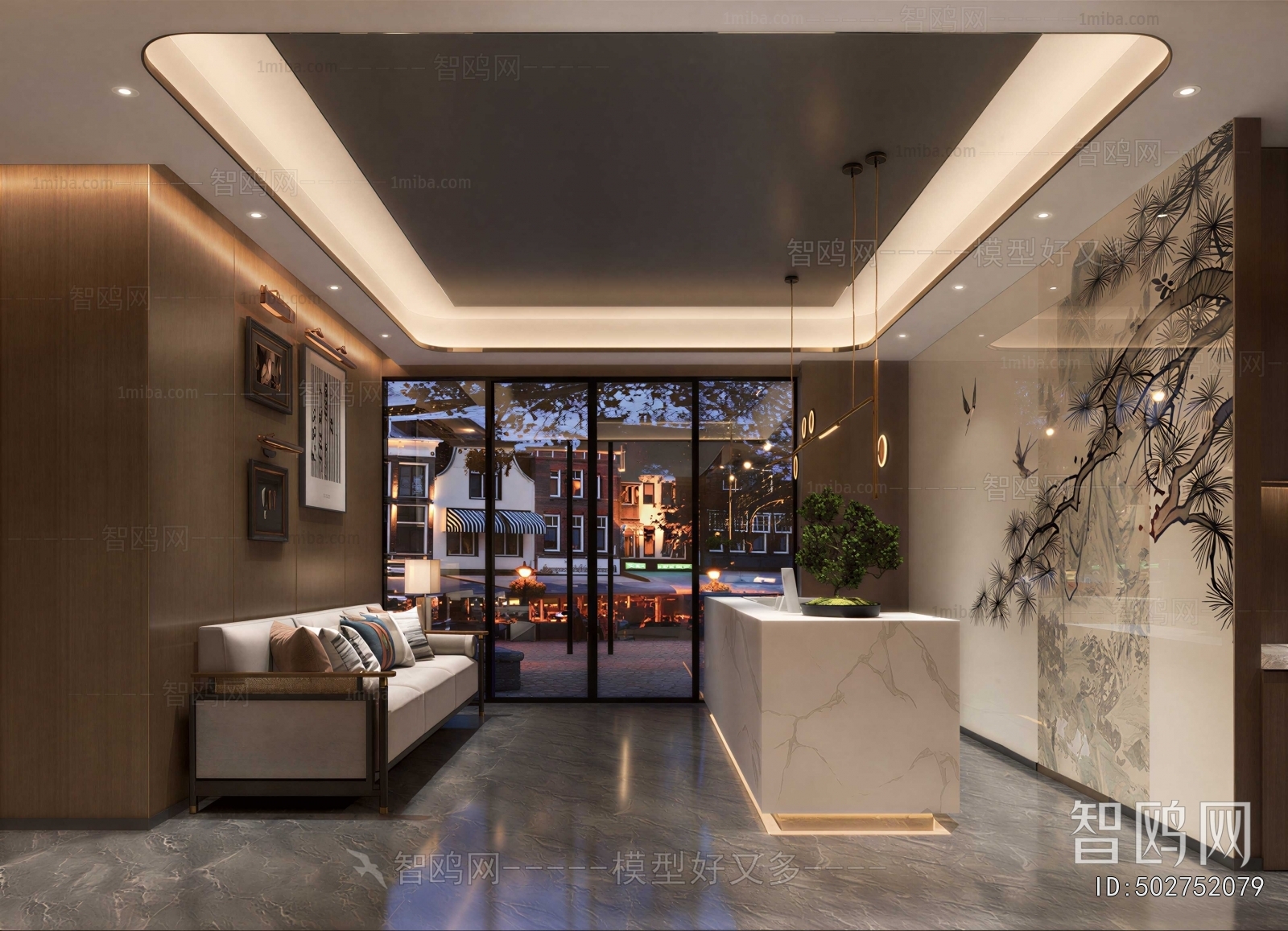 New Chinese Style Lobby Hall
