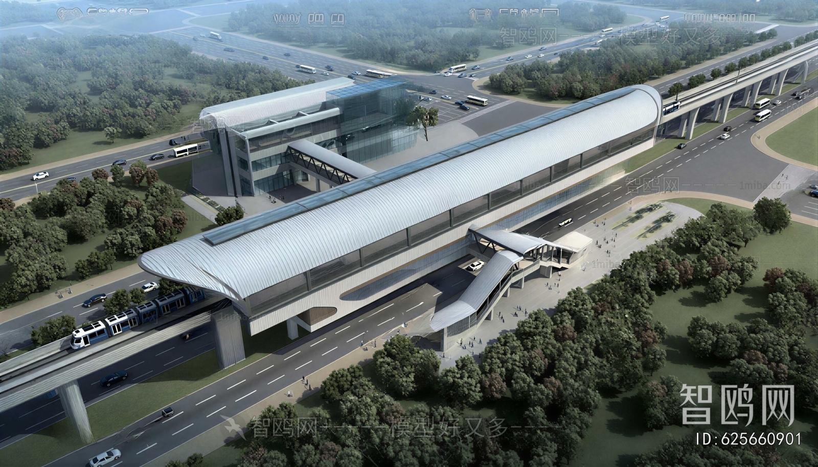 Modern Architectural Bird's-eye View Planning