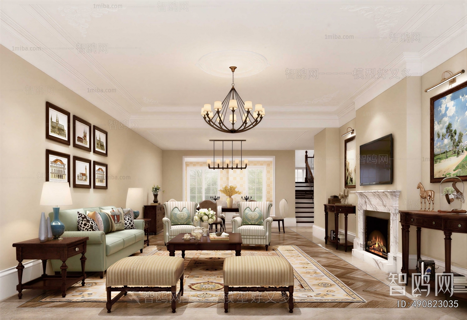 American Style A Living Room