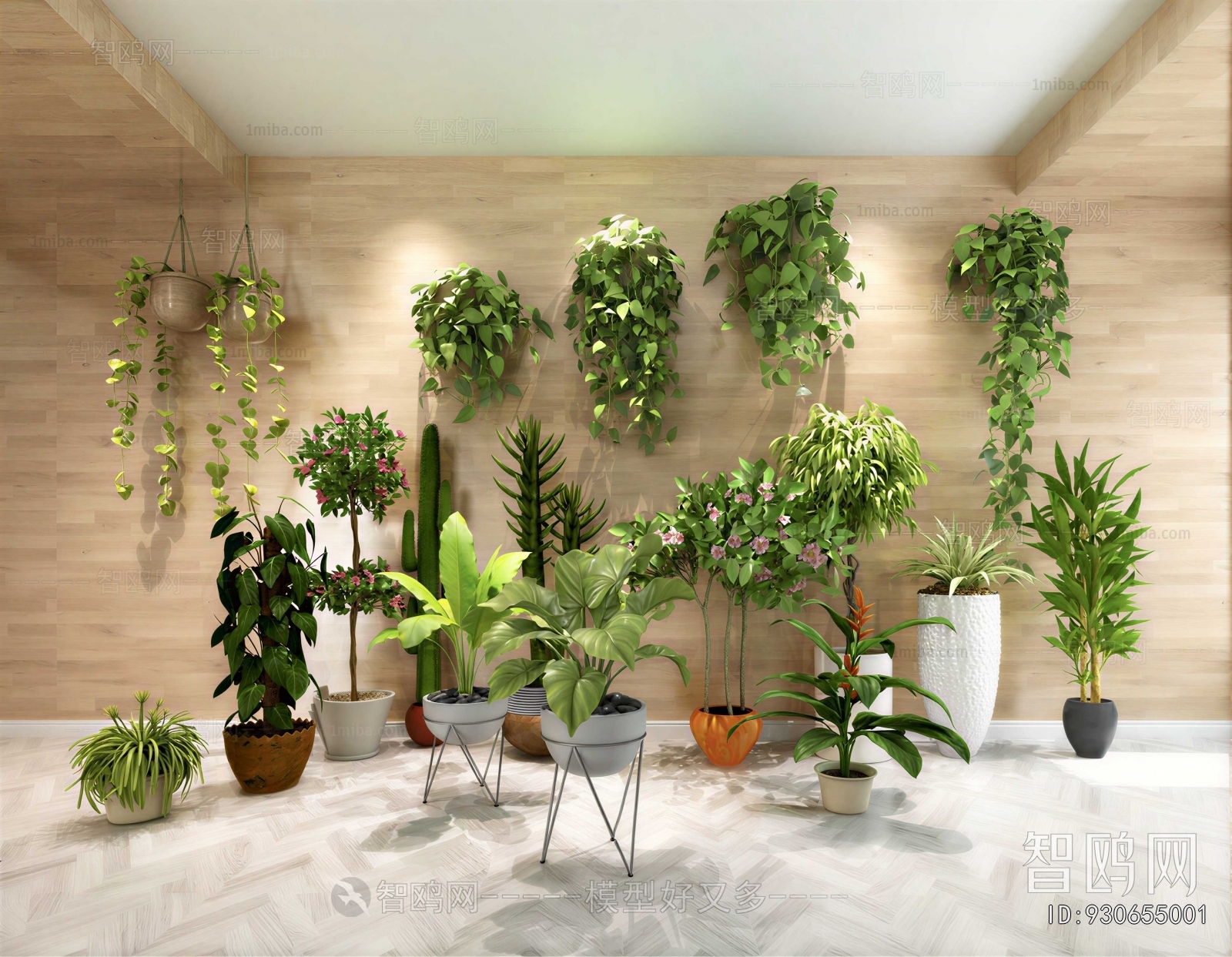 Modern Ground Green Plant Potted Plants