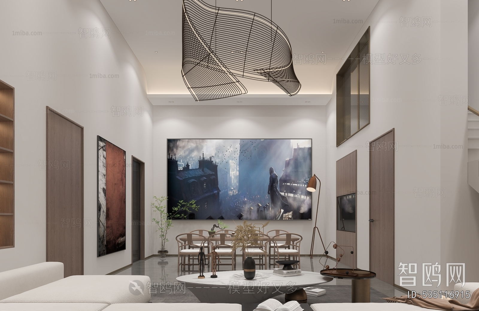 New Chinese Style A Living Room
