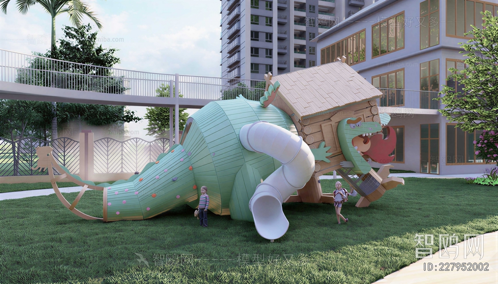 Modern Outdoor Space In Kindergarten