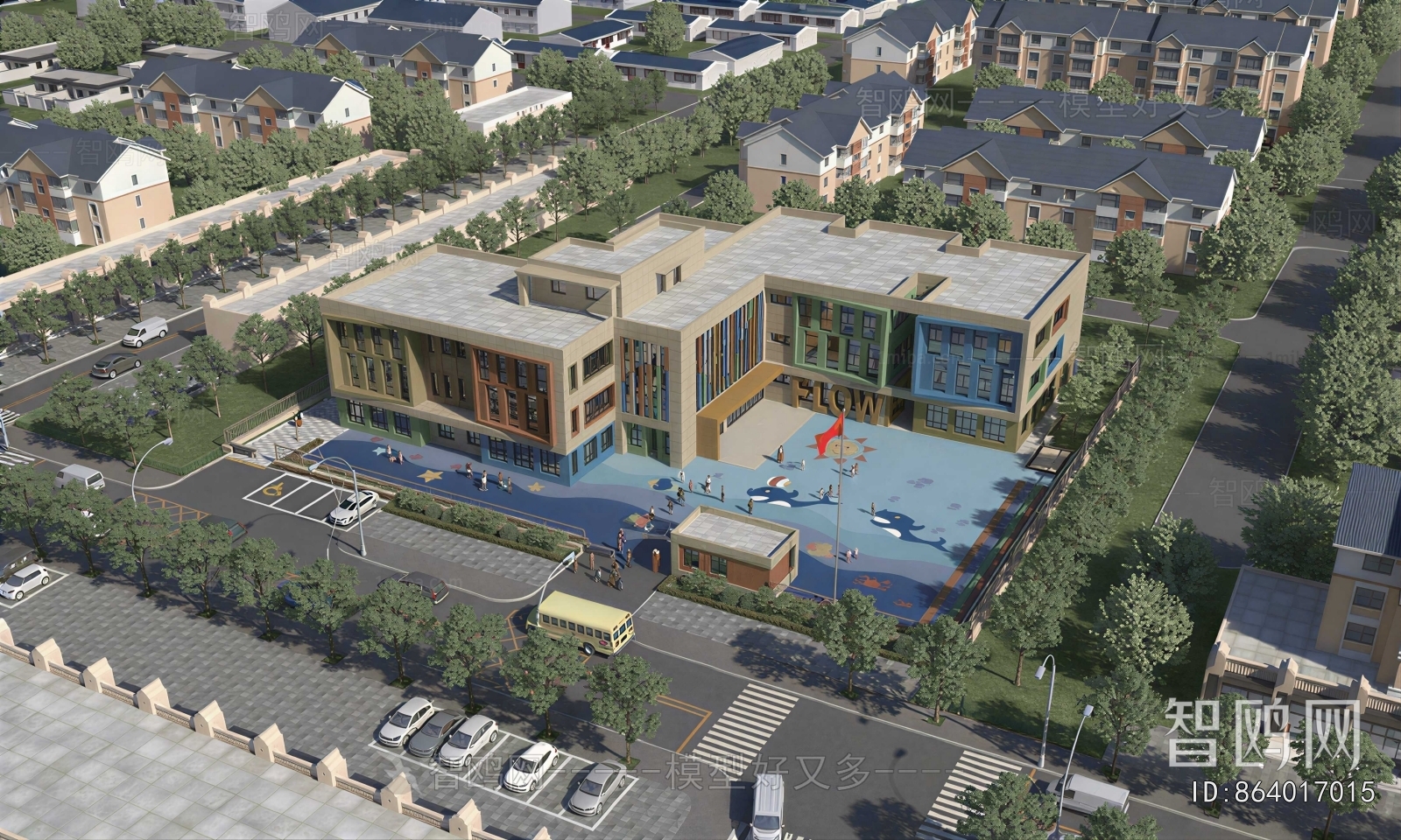Modern Architectural Bird's-eye View Planning