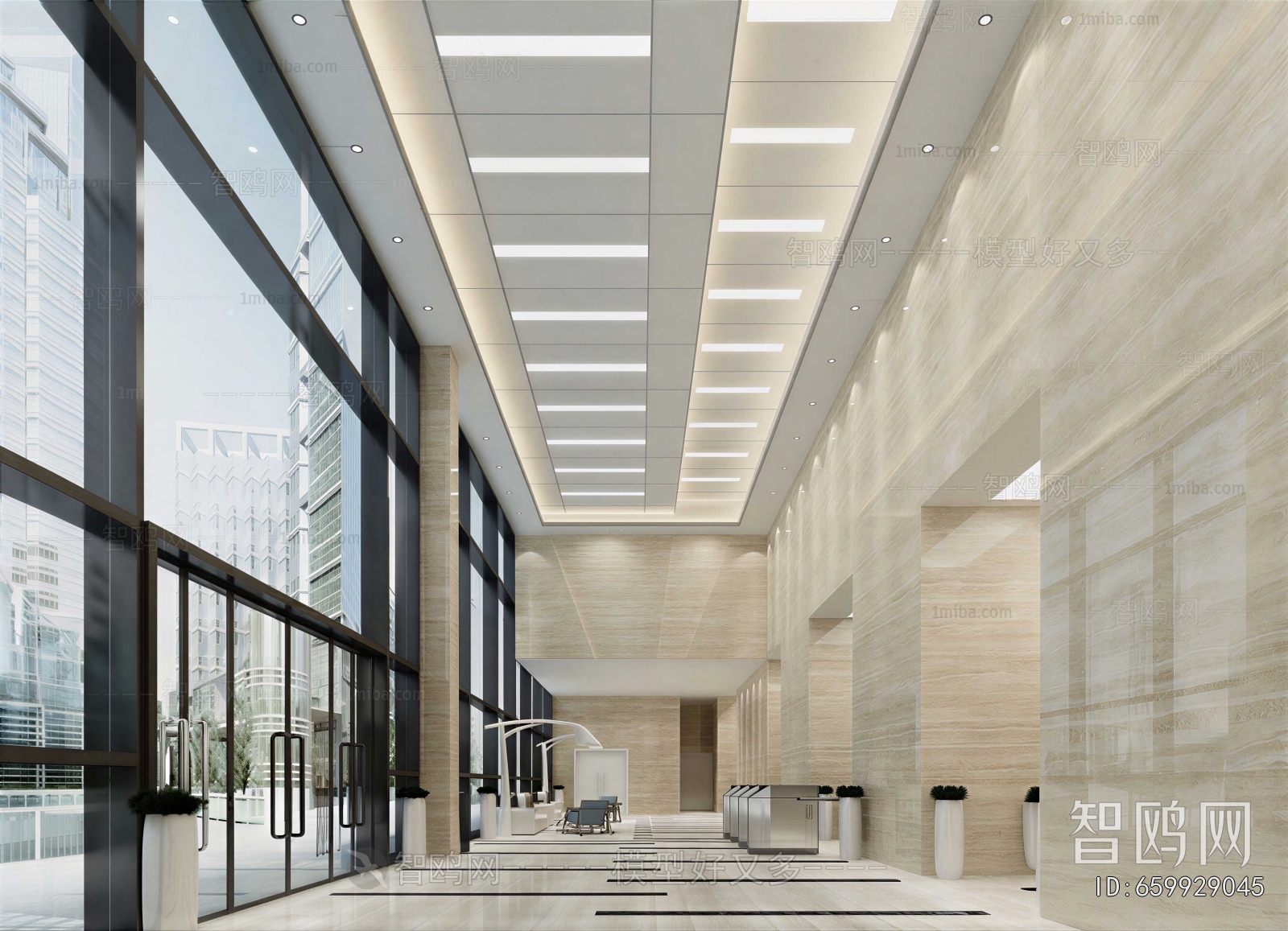 Modern Office Reception Desk