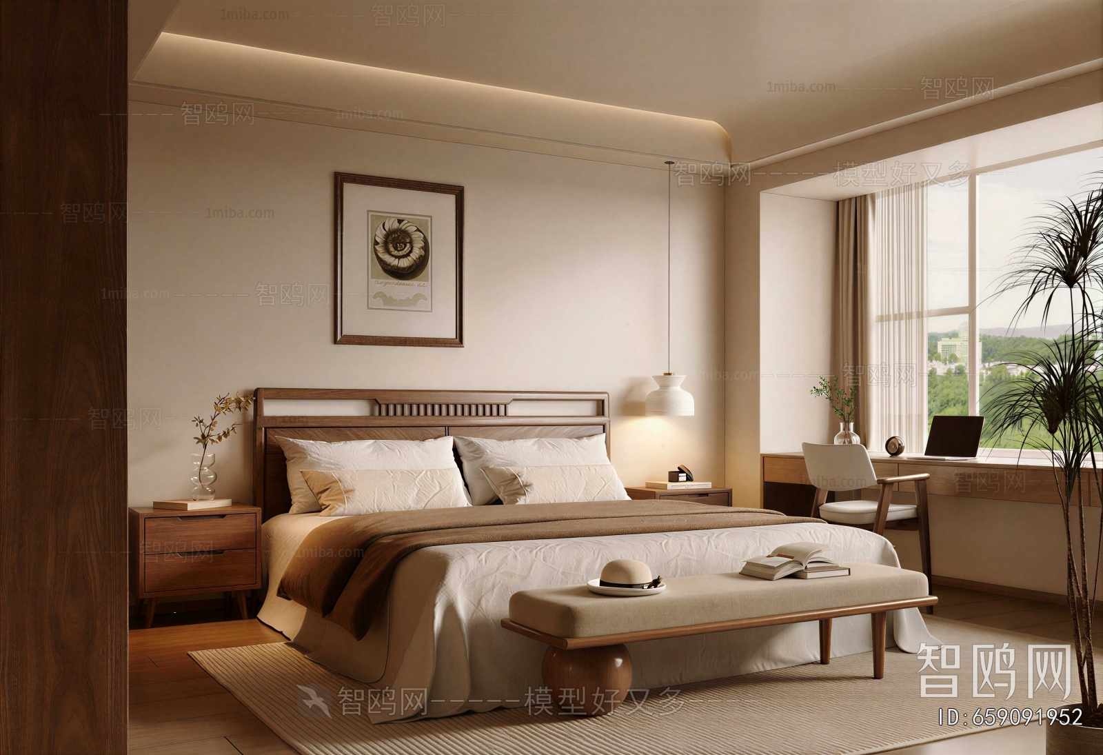 New Chinese Style Bedroom