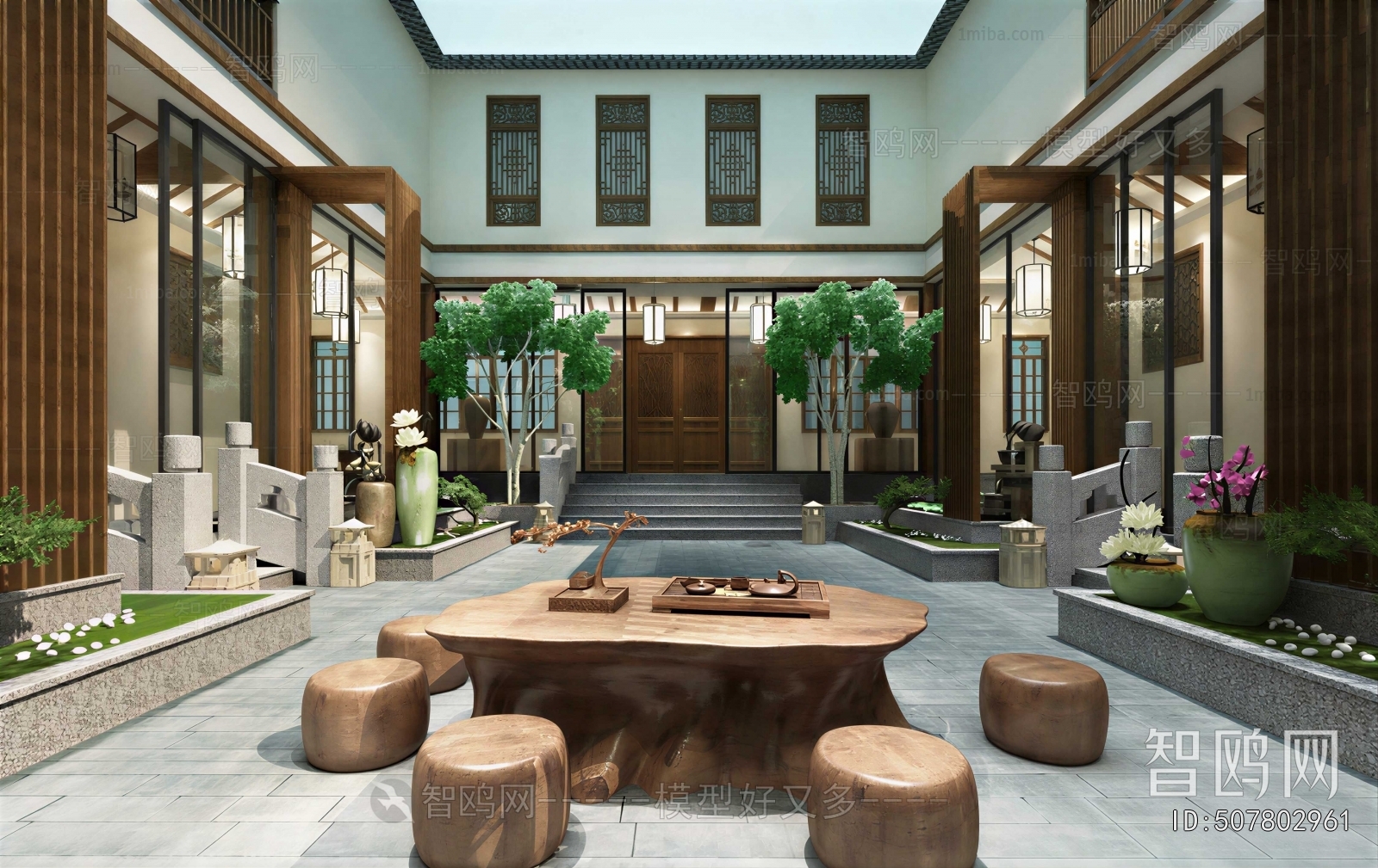 New Chinese Style Courtyard/landscape