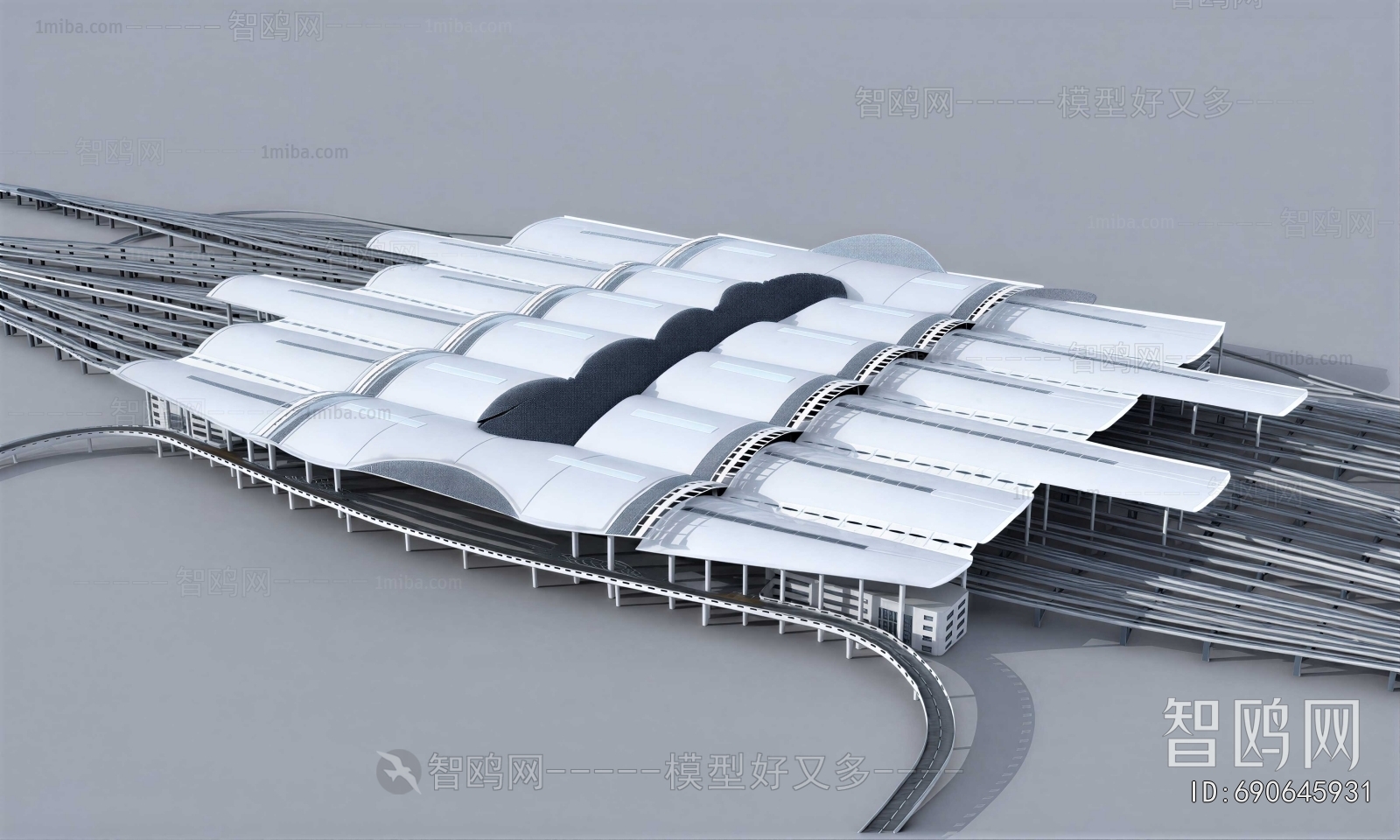 Modern Architectural Bird's-eye View Planning