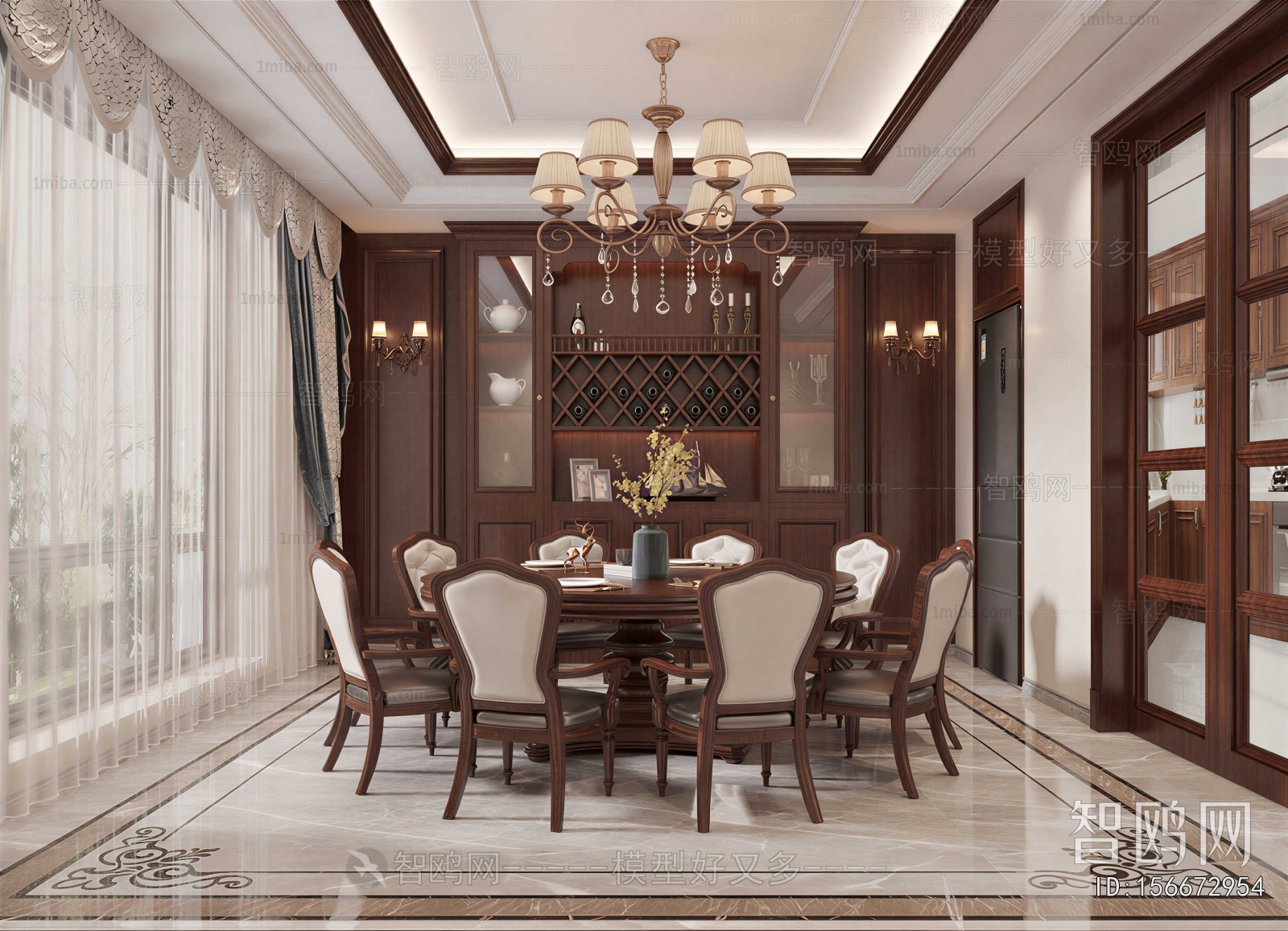 New Chinese Style Dining Room