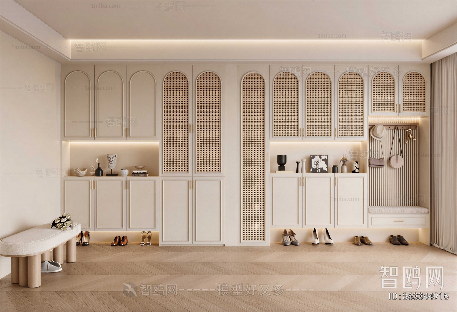 French Style Shoe Cabinet