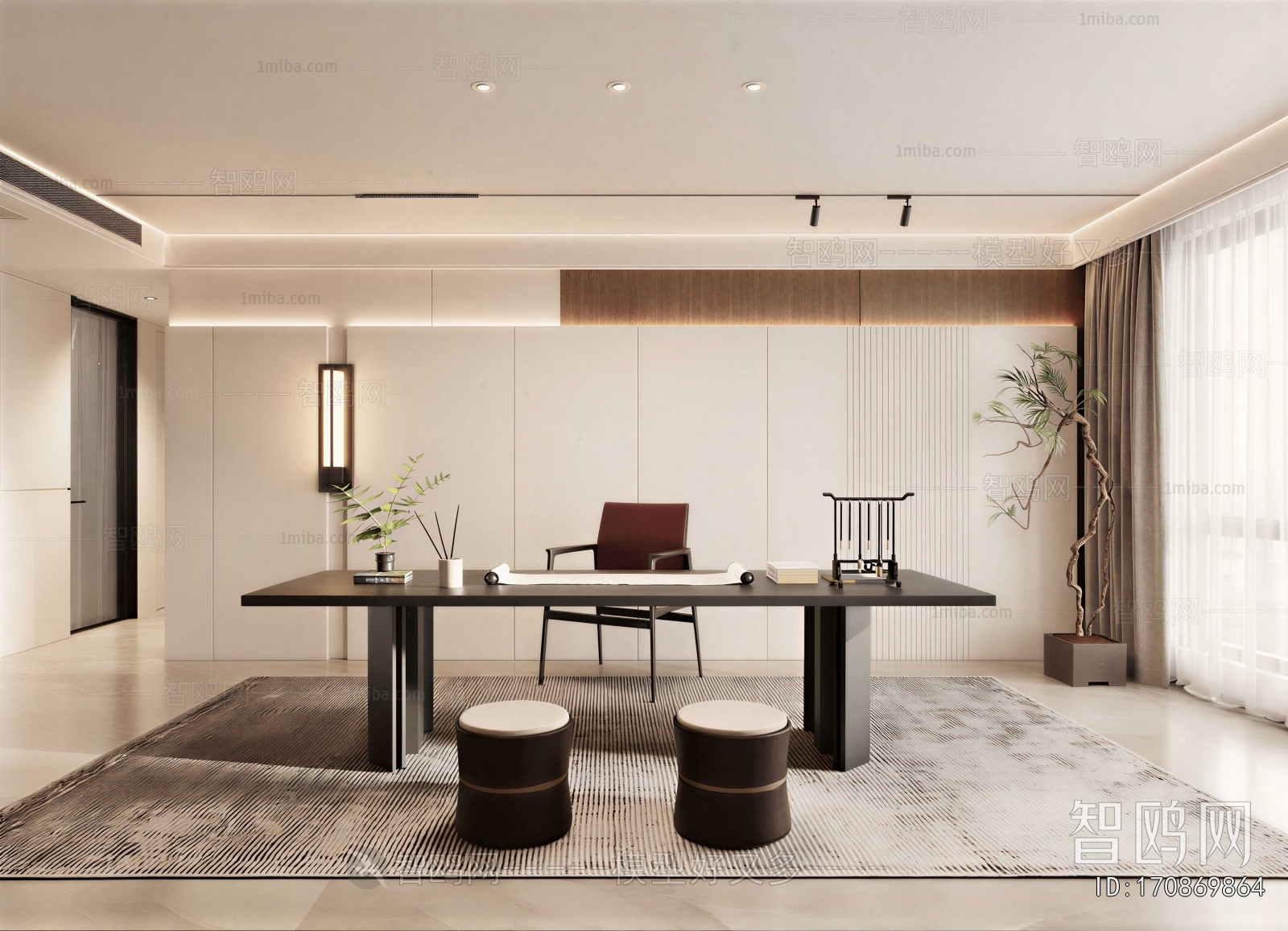 New Chinese Style Study Space