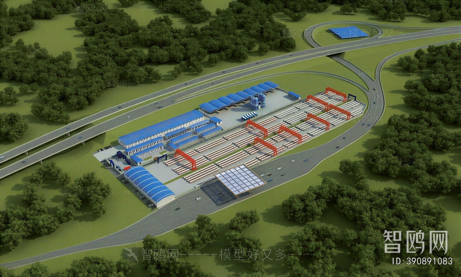 Modern Architectural Bird's-eye View Planning