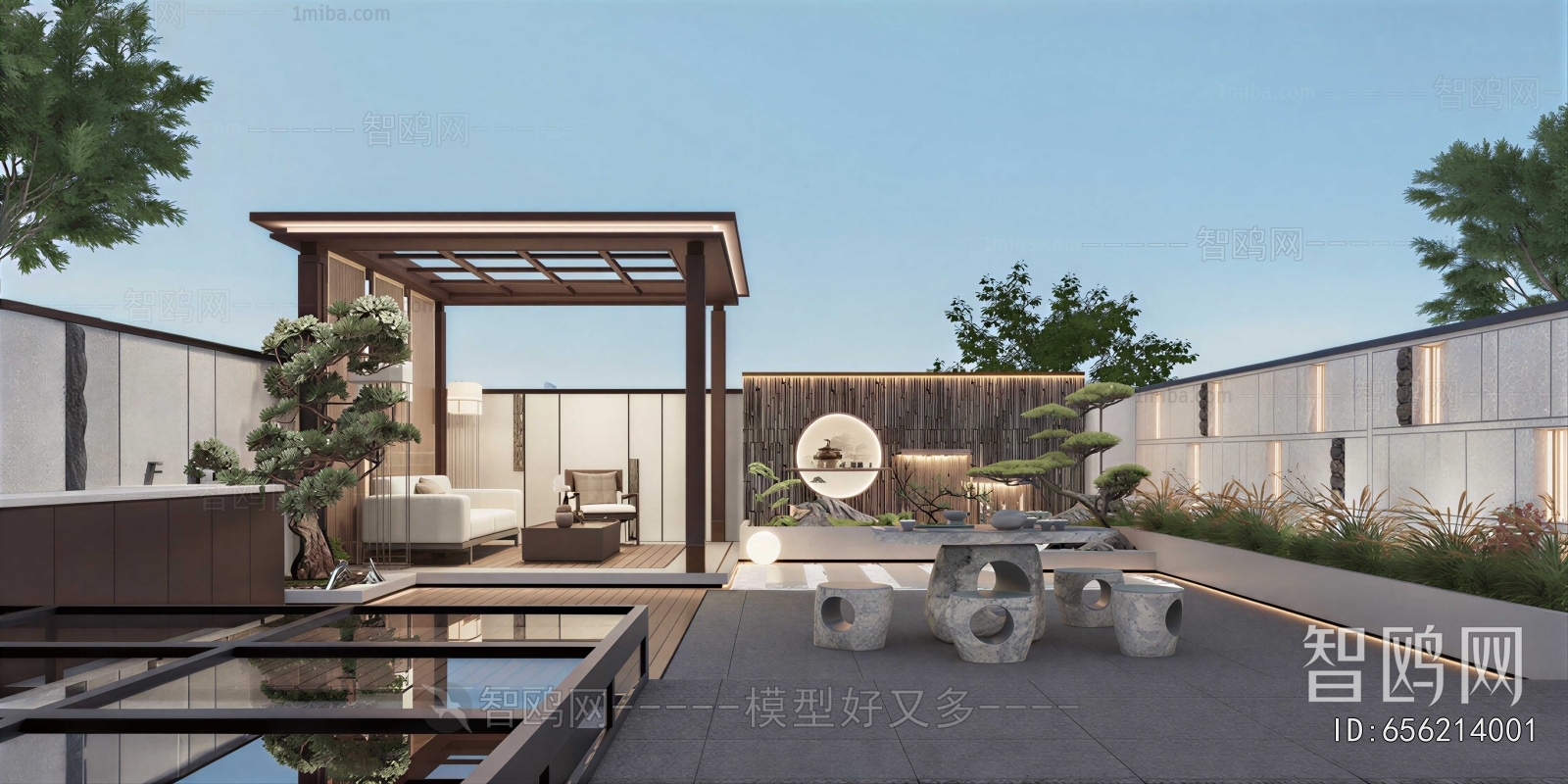 New Chinese Style Courtyard/landscape