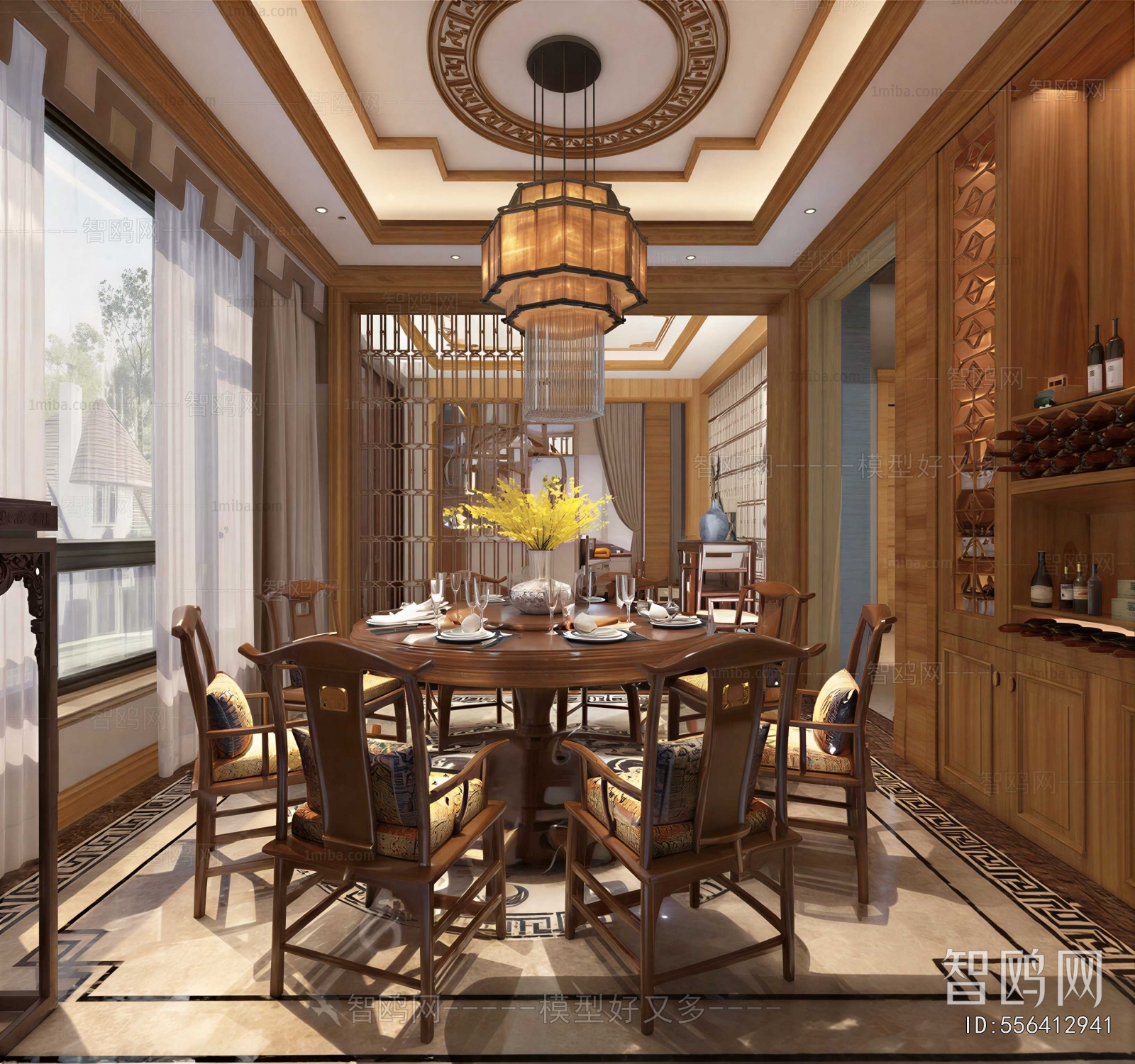 New Chinese Style Dining Room
