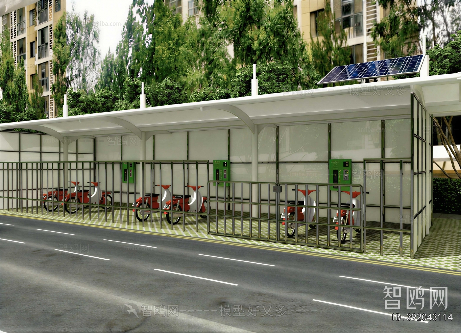 Modern Outdoor Parking Lot