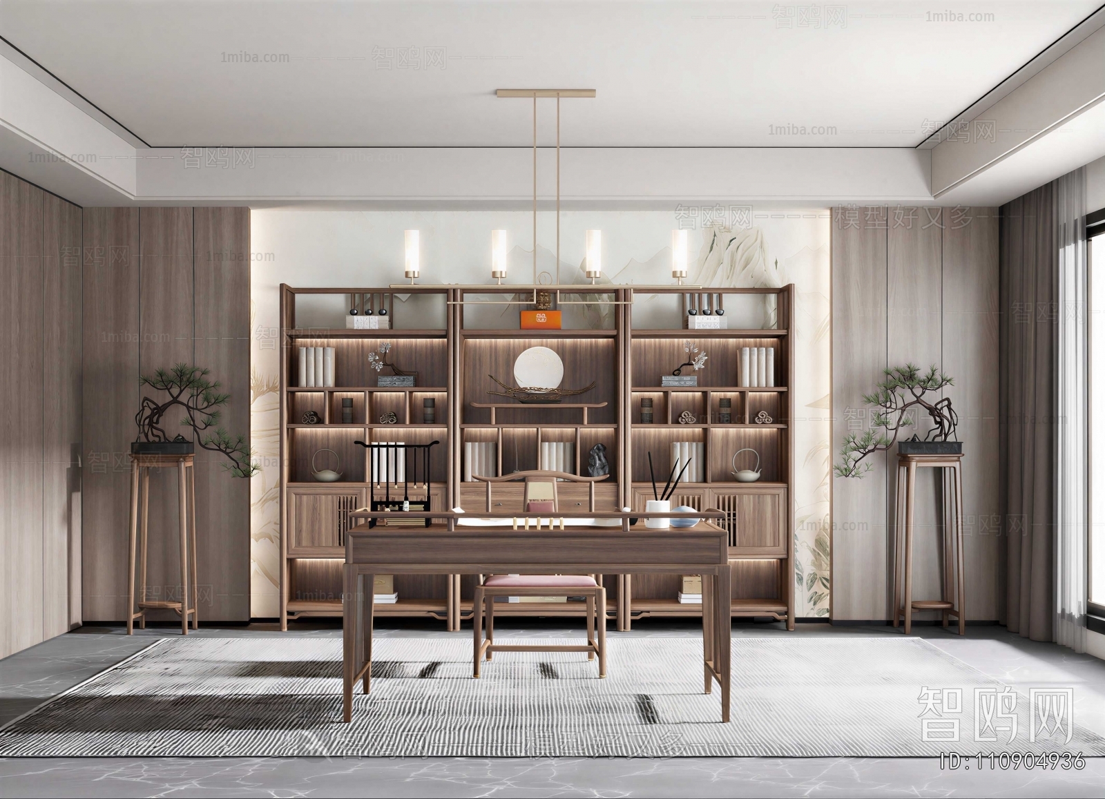 New Chinese Style Study Space