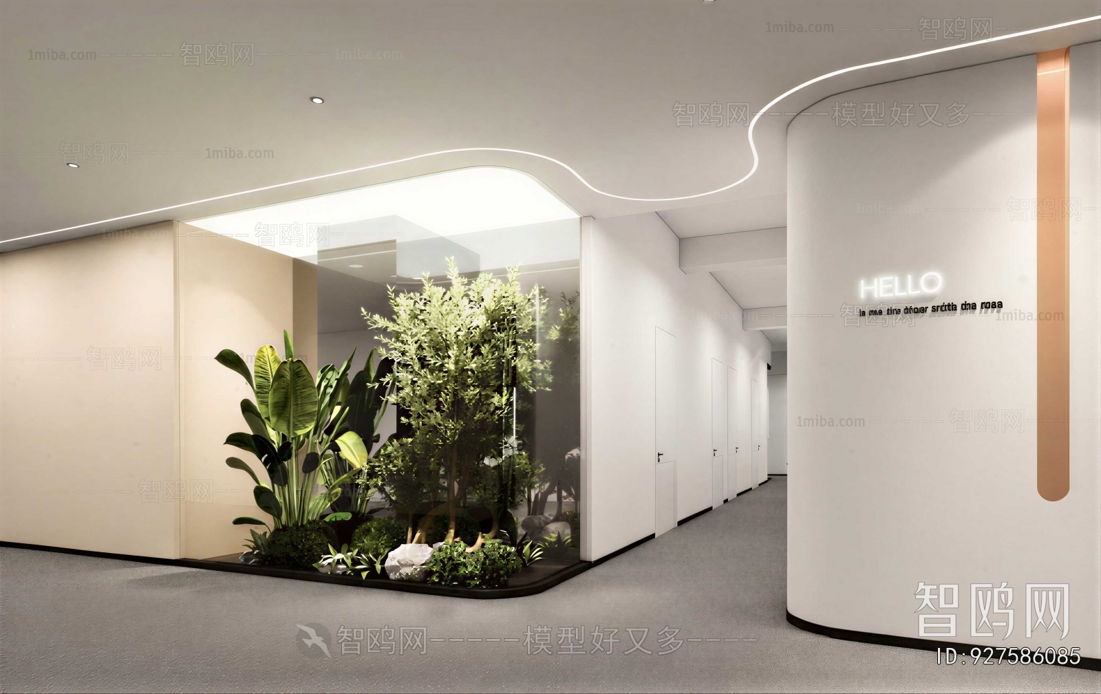 Modern Office Aisle