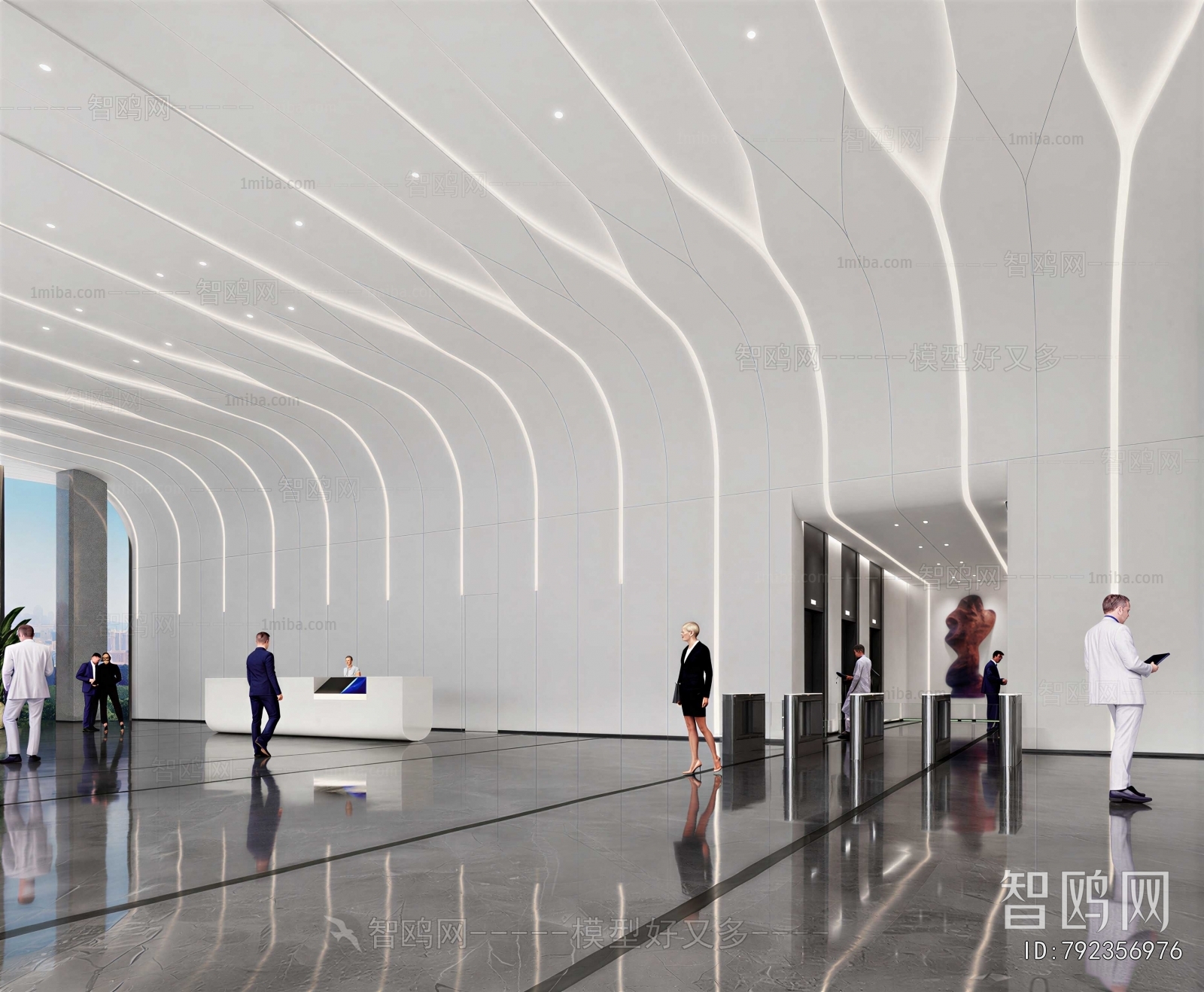 Modern Office Reception Desk