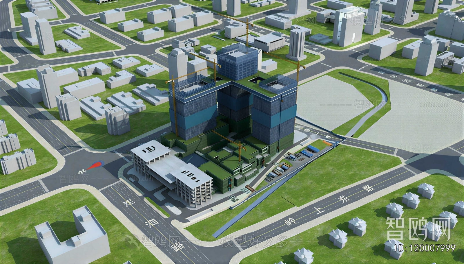 Modern Architectural Bird's-eye View Planning