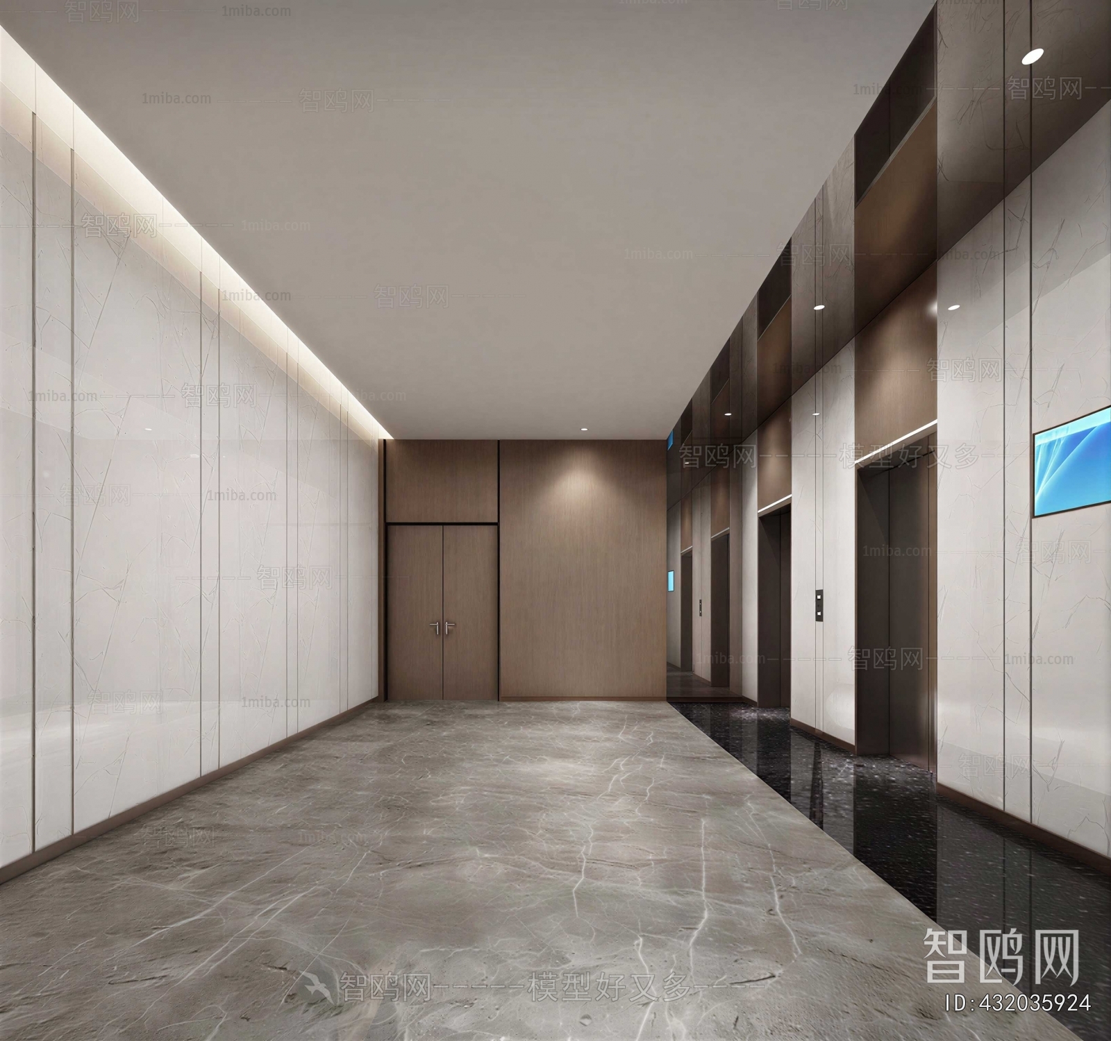 Modern Office Elevator Hall
