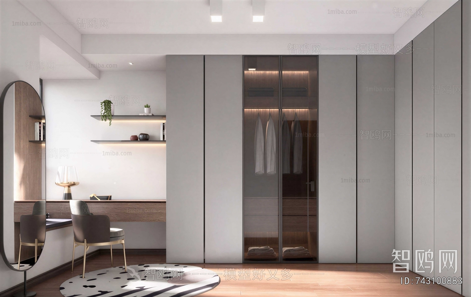 Modern Clothes Storage Area