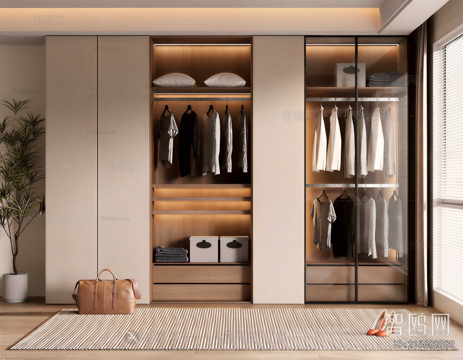Modern Clothes Storage Area