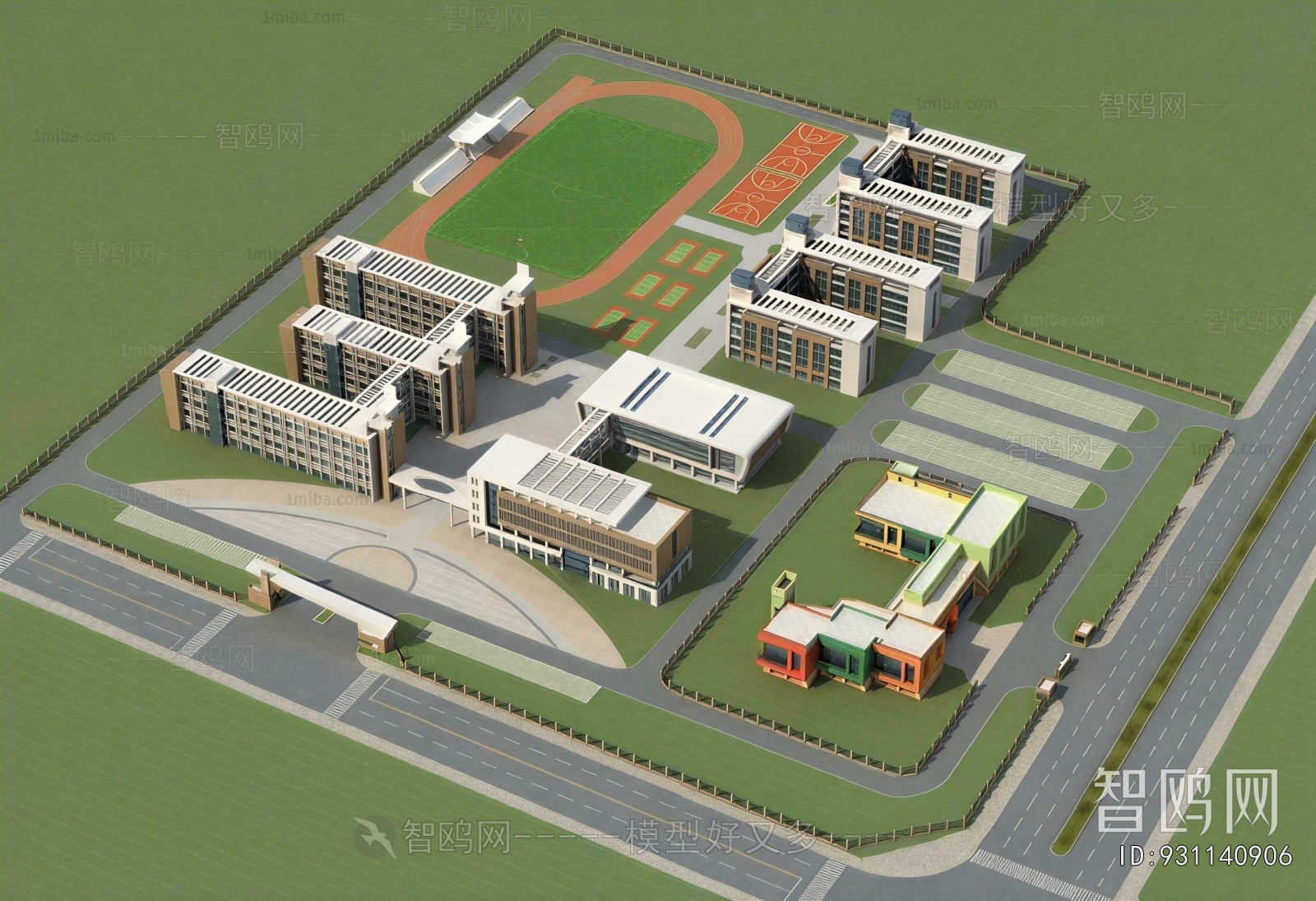 Modern Architectural Bird's-eye View Planning