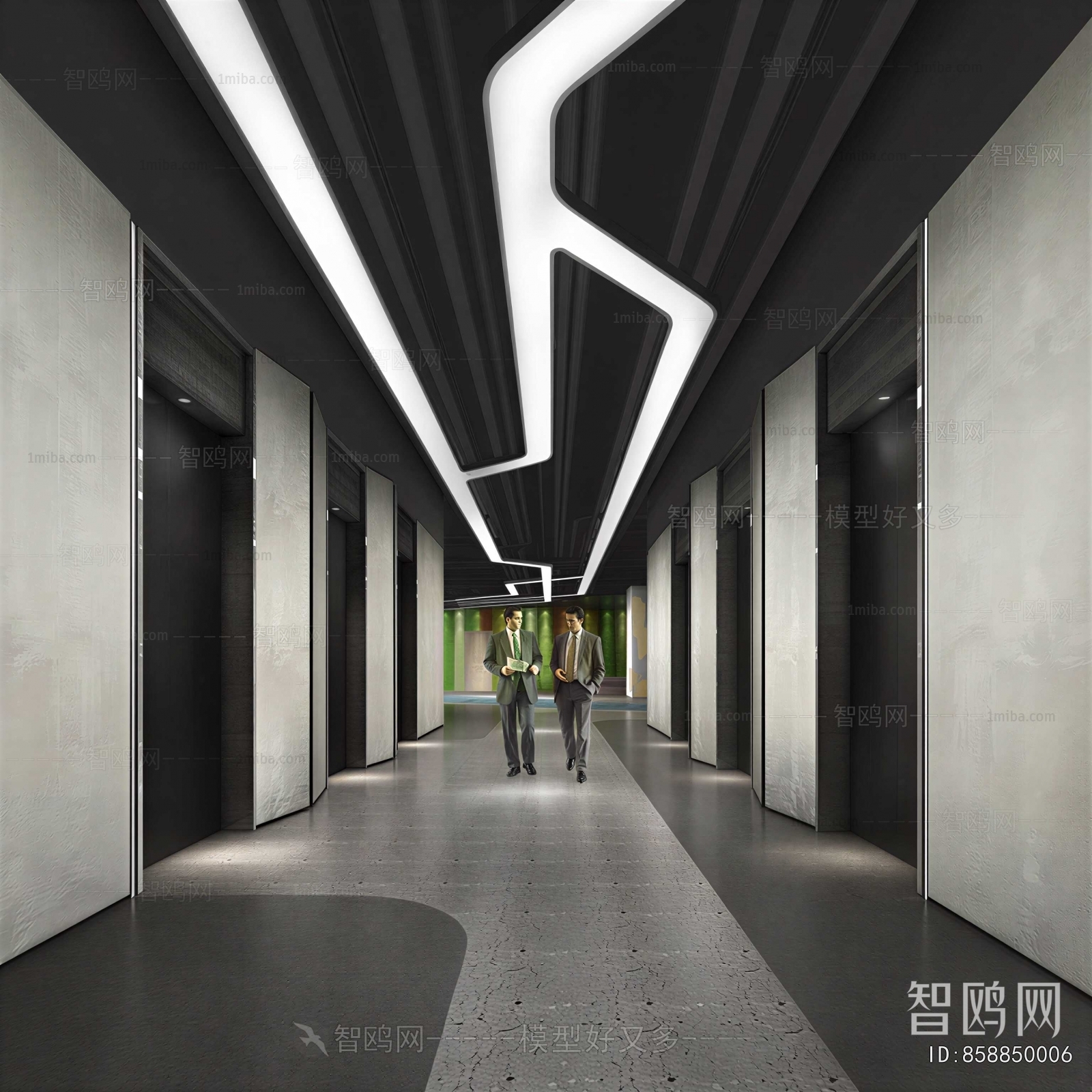Modern Office Elevator Hall