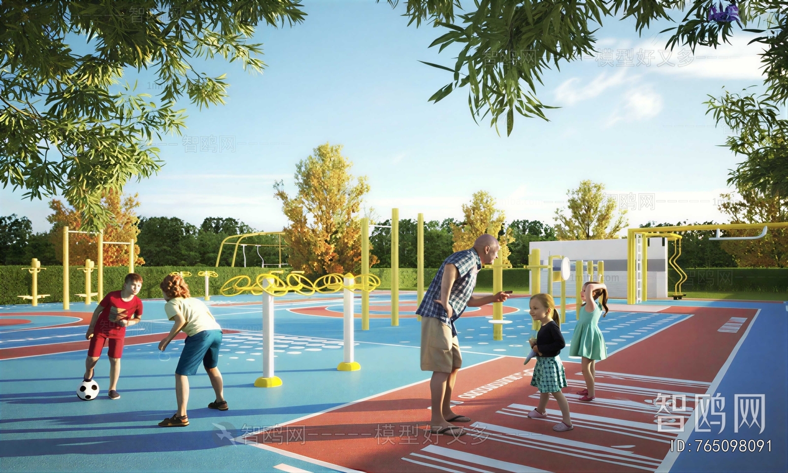 Modern Park Landscape