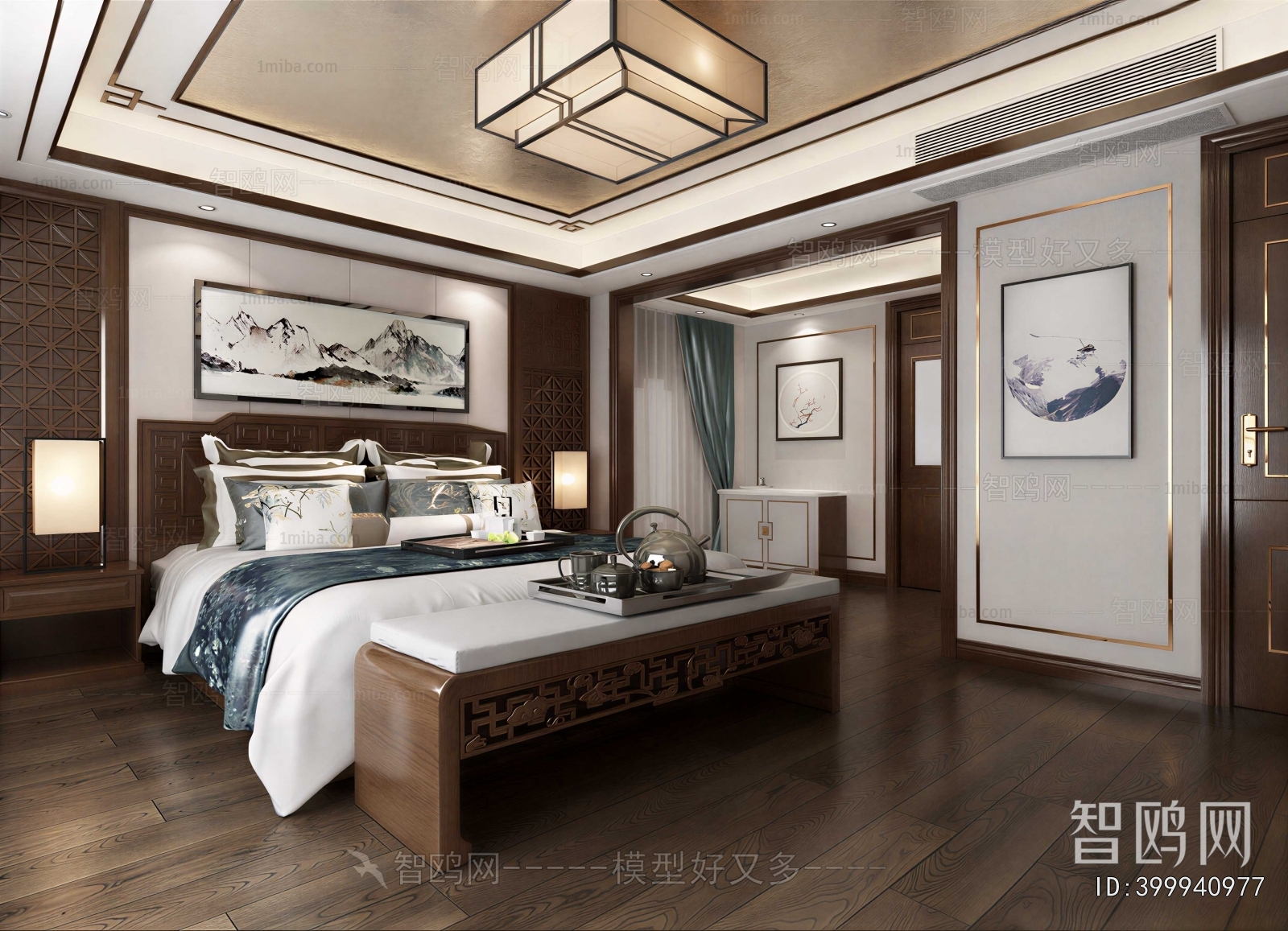New Chinese Style Bedroom