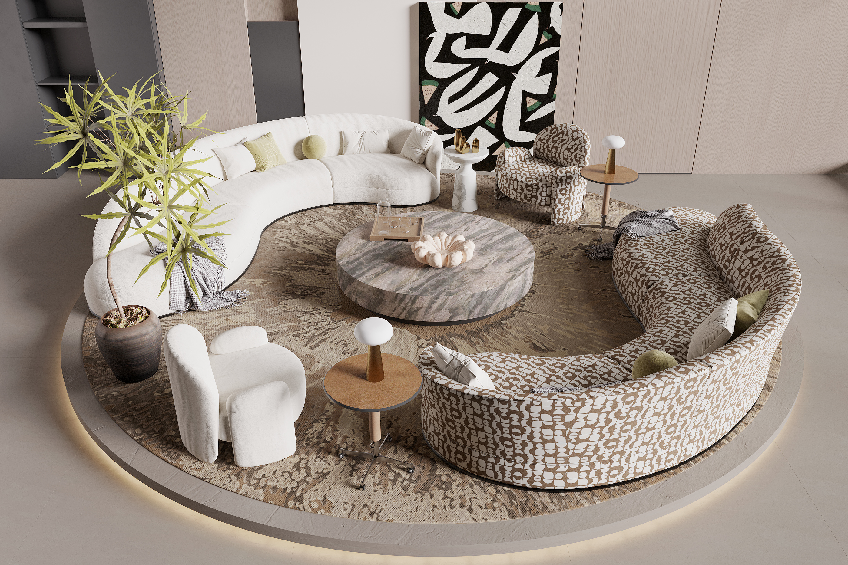 Modern Curved Sofa