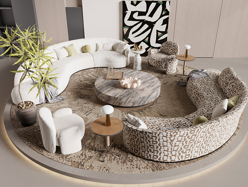 Modern Curved Sofa