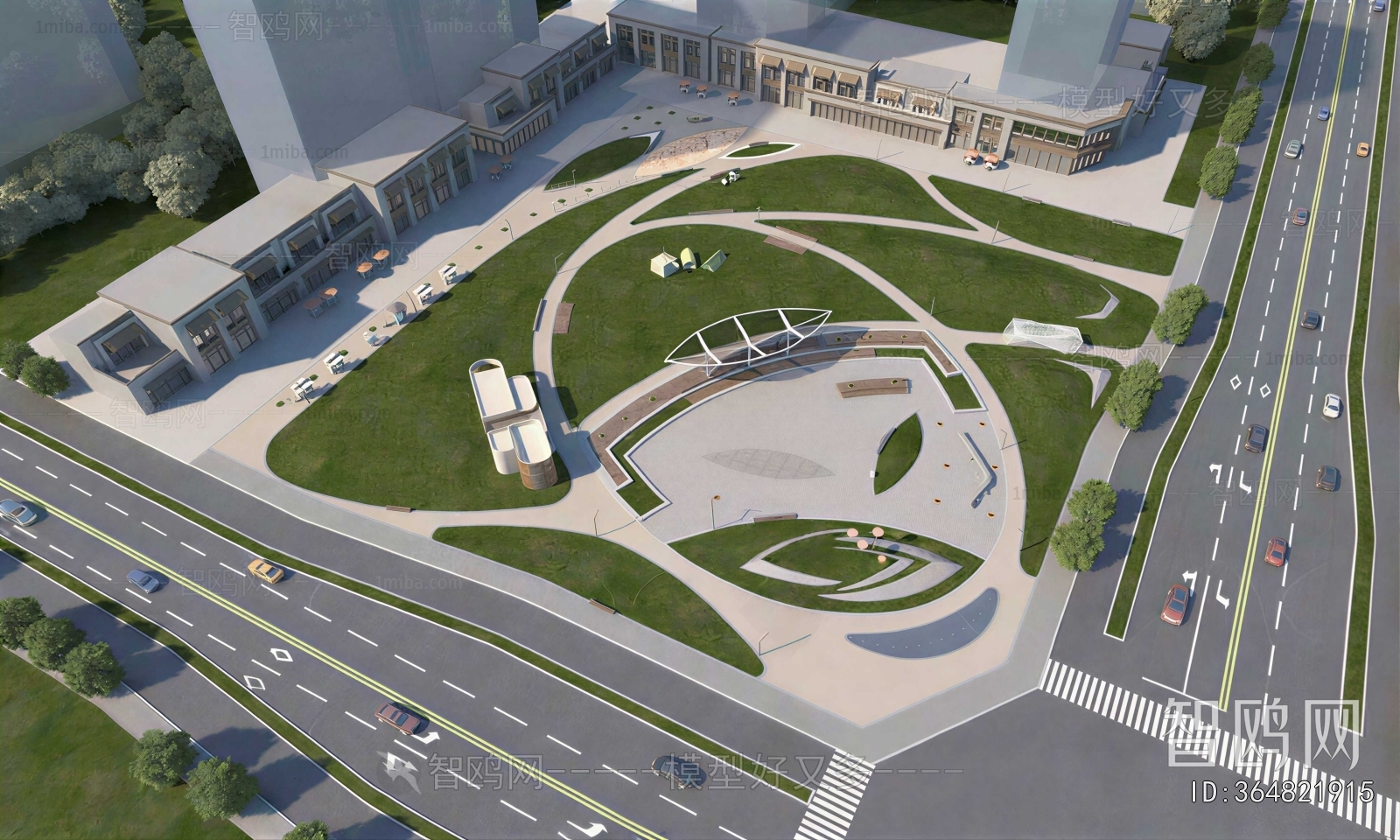 Modern Park Landscape