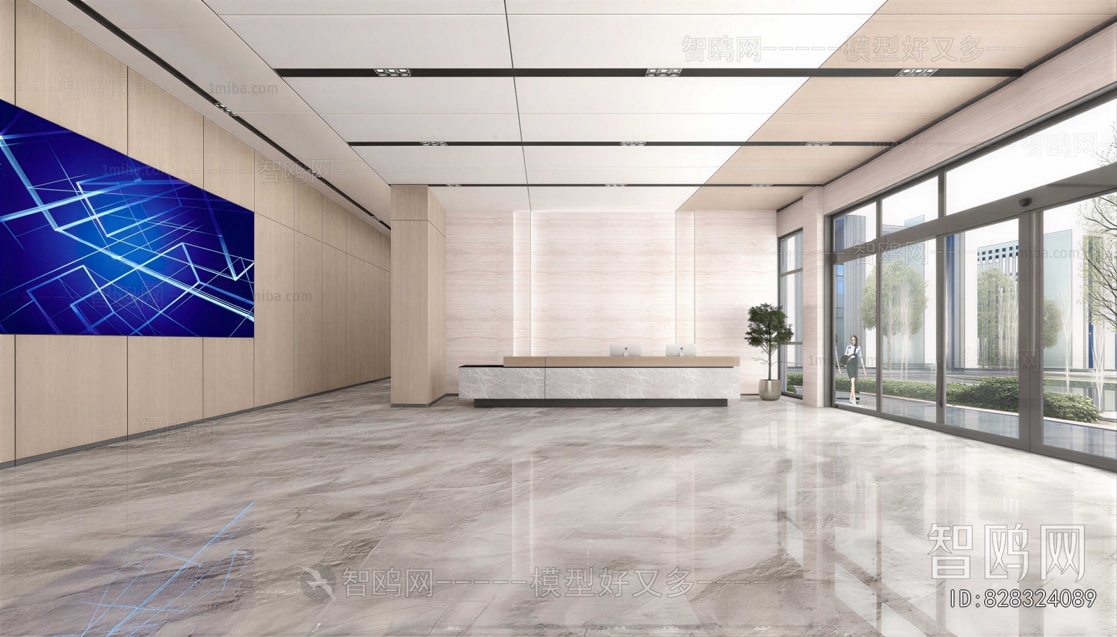 Modern Office Reception Desk