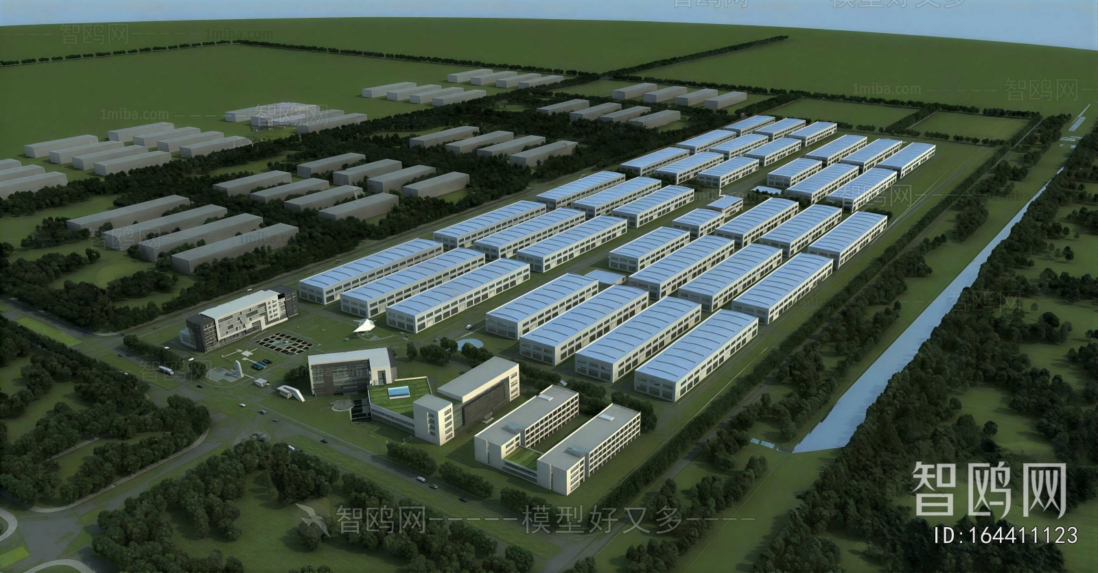 Modern Architectural Bird's-eye View Planning