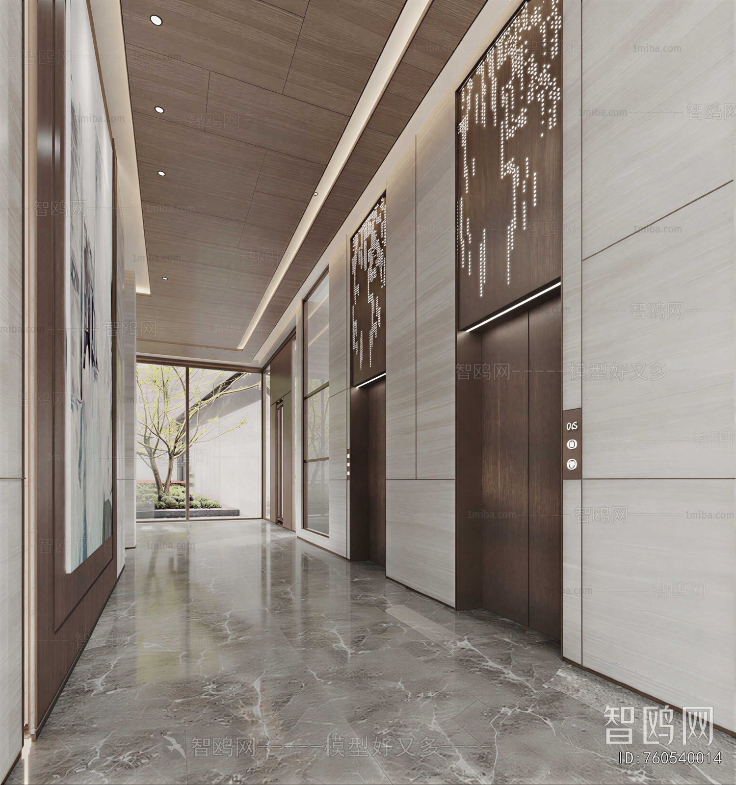 Modern Corridor/elevator Hall