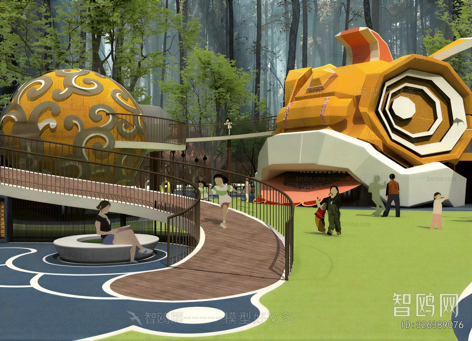 Modern Park Landscape