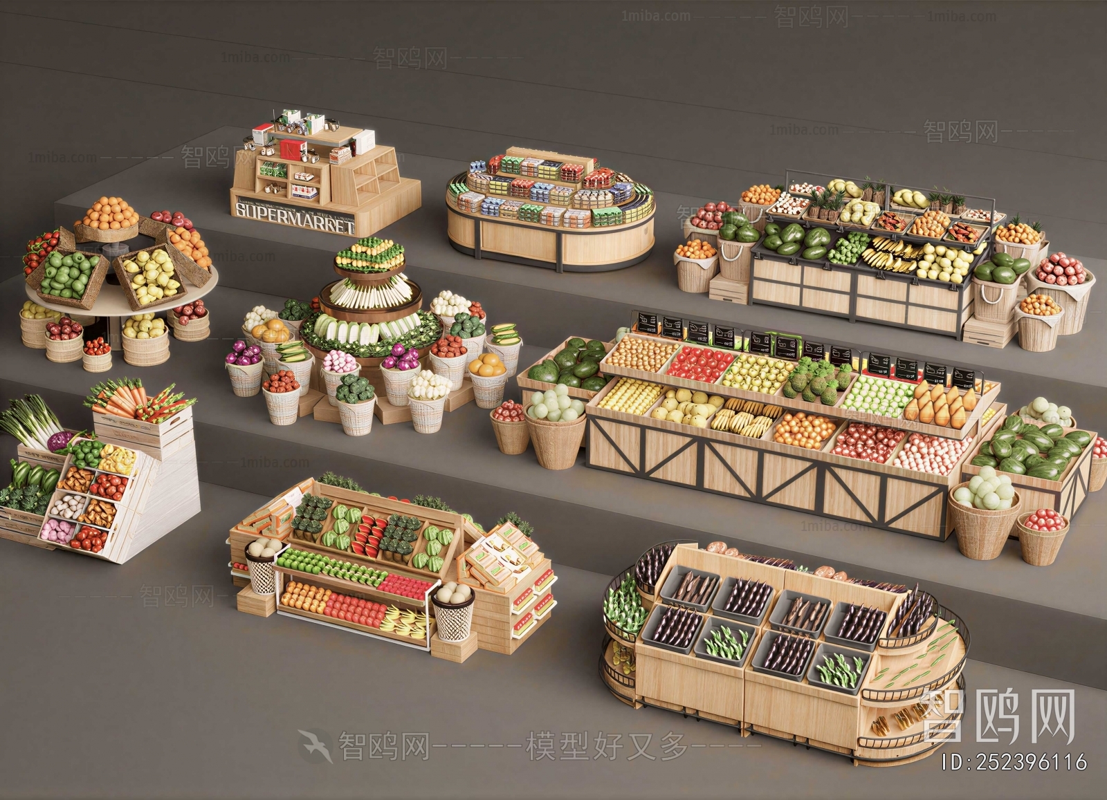 Modern Supermarket Shelf