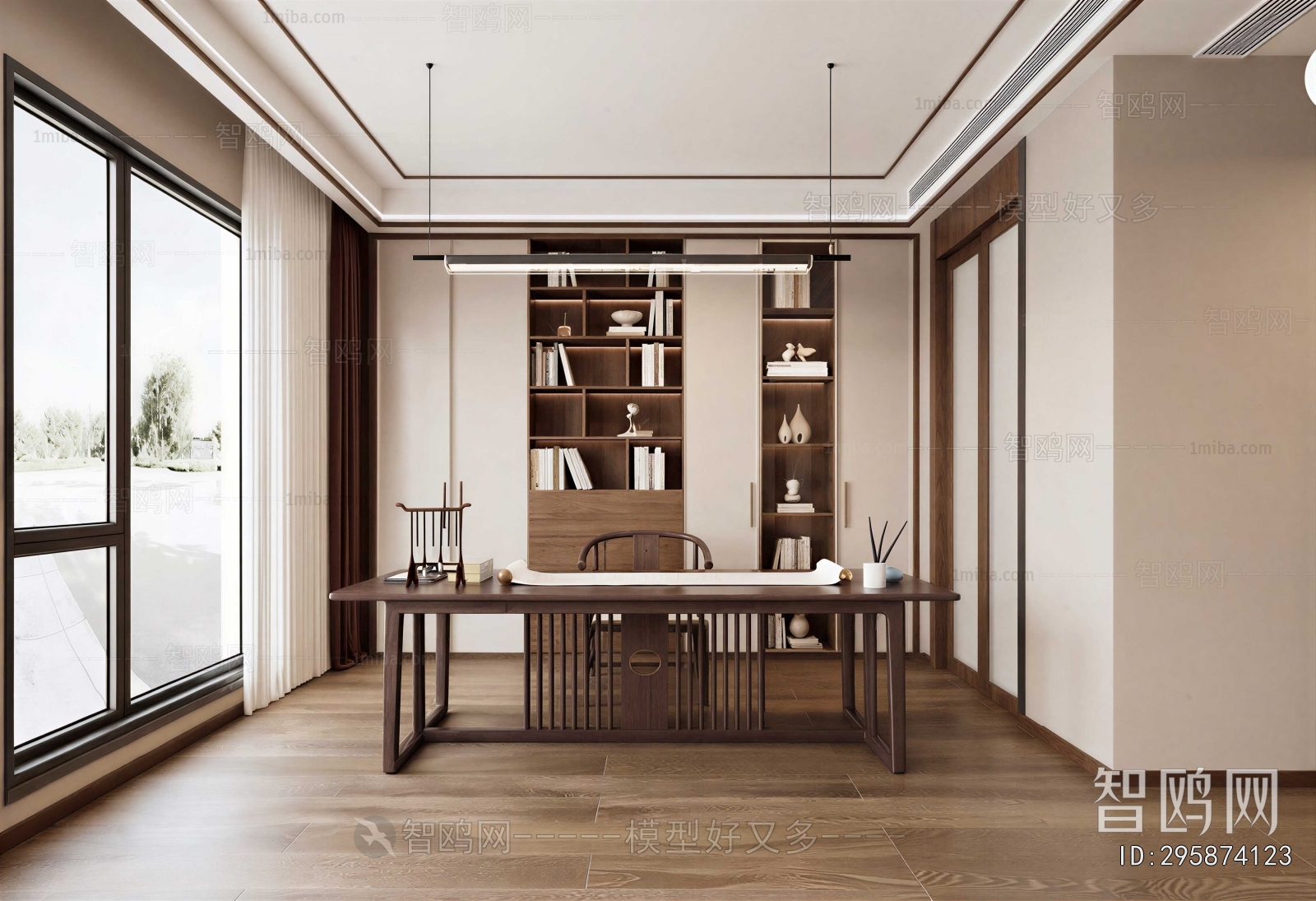 New Chinese Style Study Space