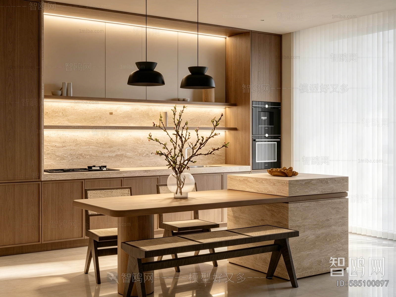 Wabi-sabi Style Dining Room
