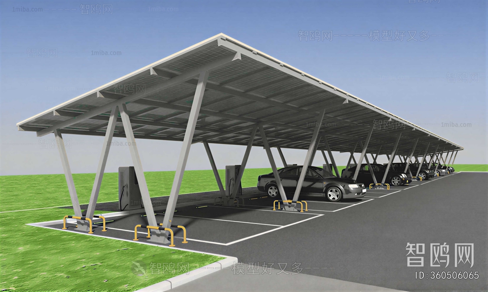 Modern Outdoor Parking Lot