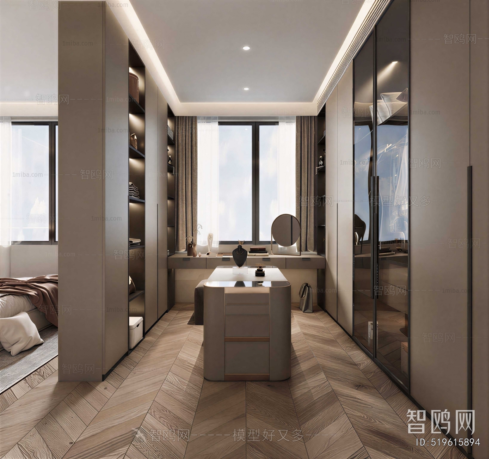 Modern Clothes Storage Area