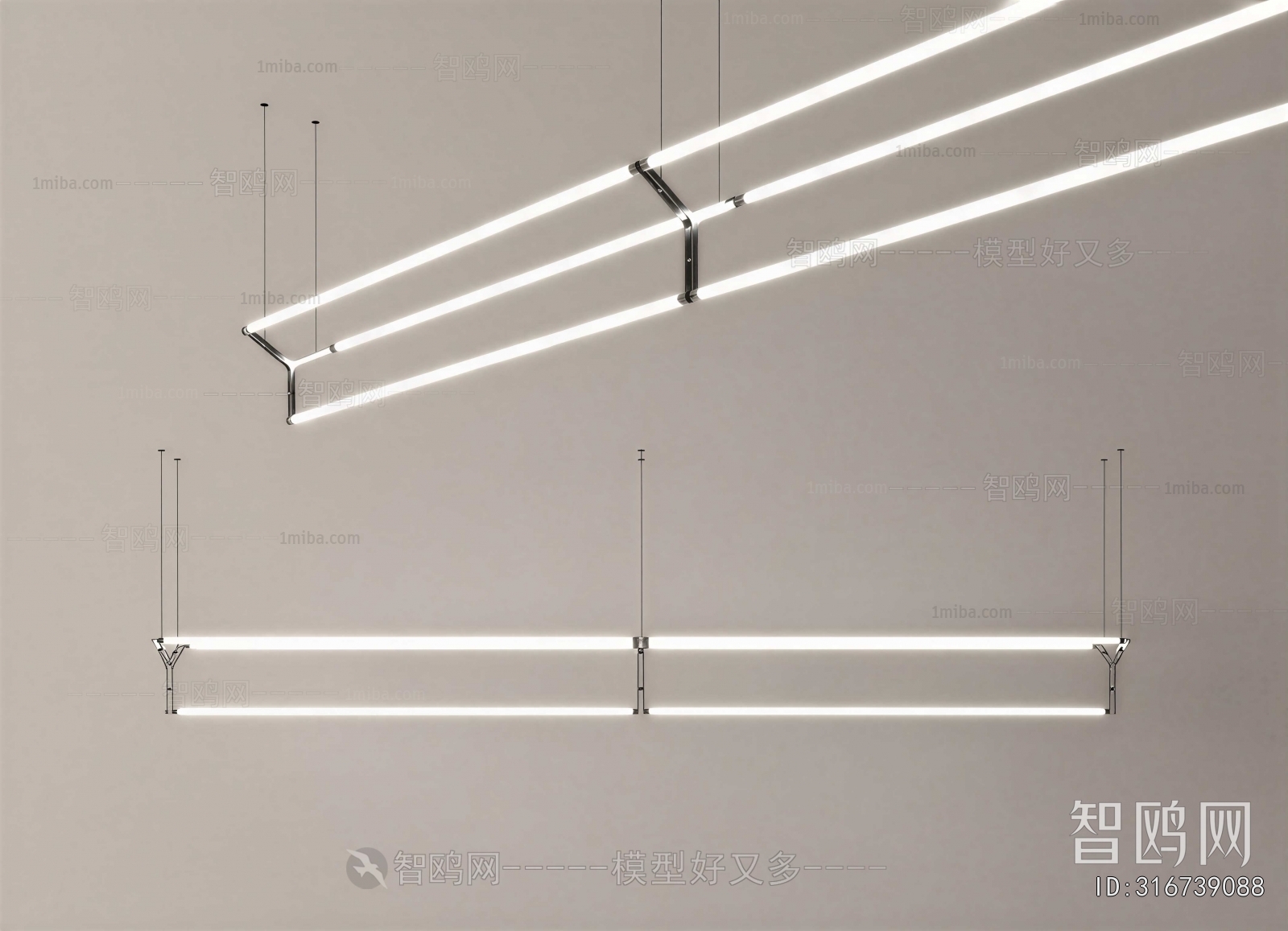 Modern Long Chandelier
