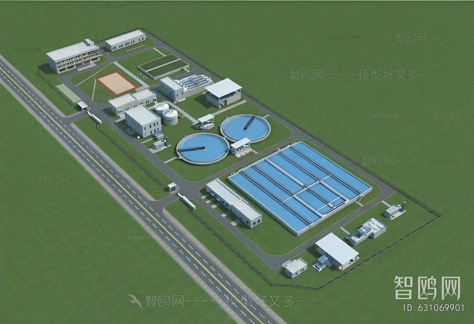 Modern Architectural Bird's-eye View Planning
