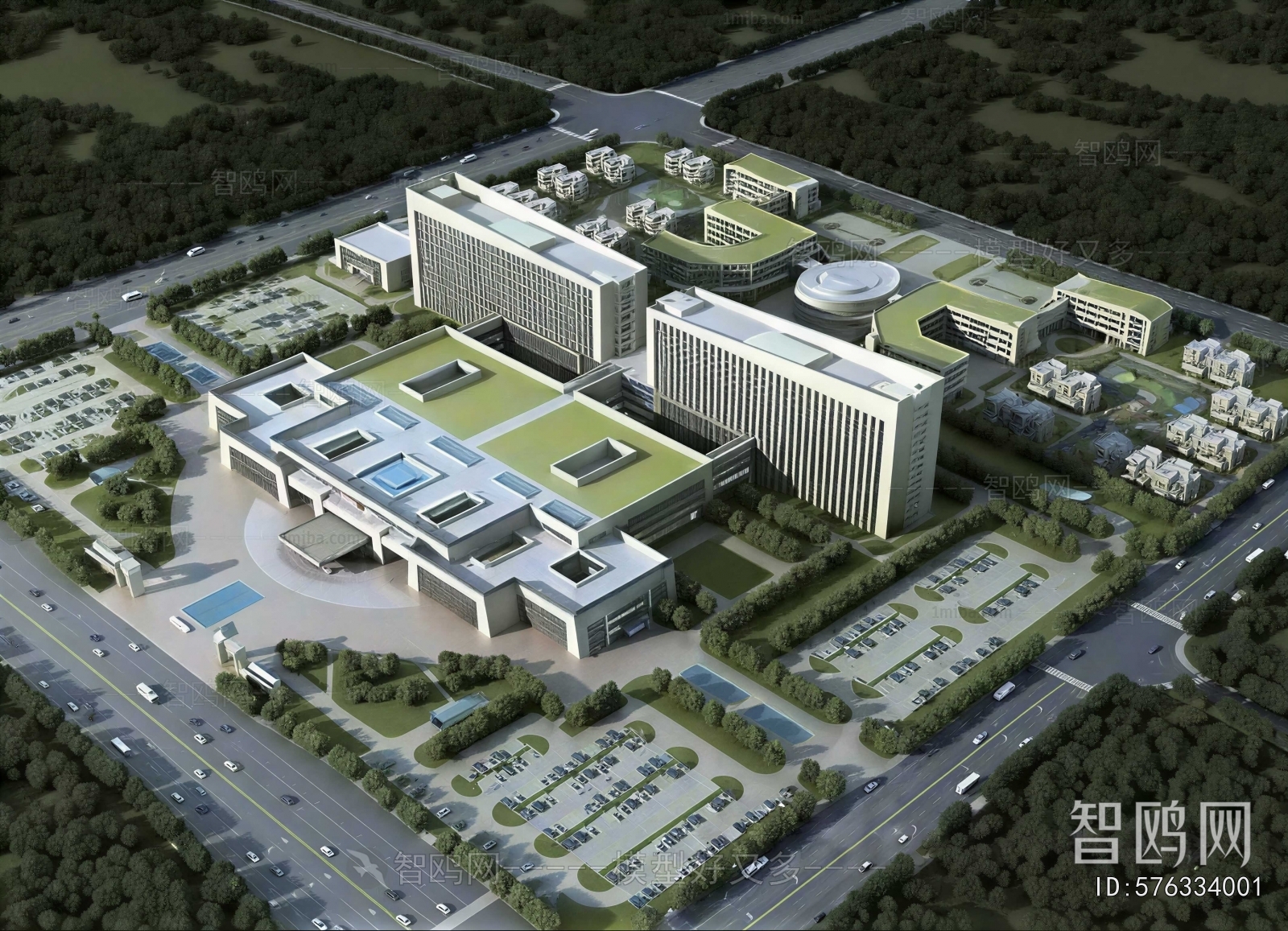 Modern Architectural Bird's-eye View Planning